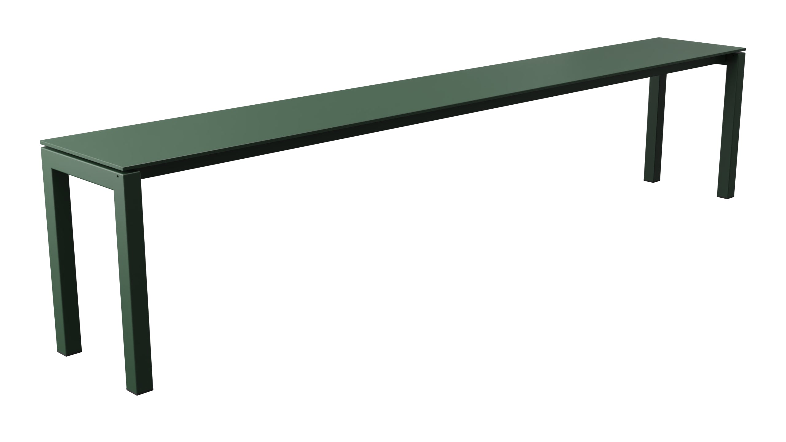 Luzern Glasfaser-Gartenbank 206x32  in Tannengrün präsentiert im Onlineshop von KAQTU Design AG. Gartenbank ist von Schaffner