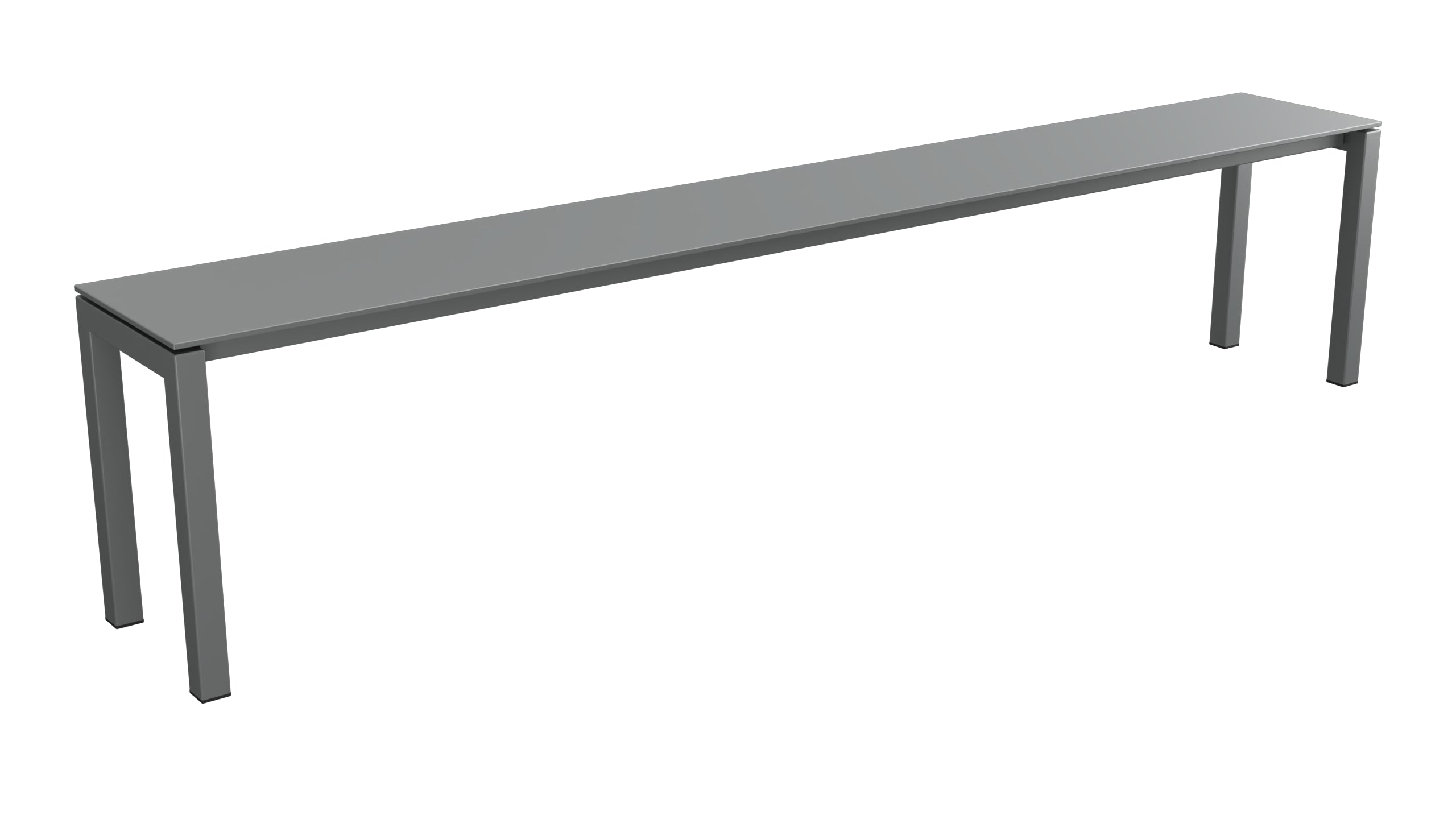 Luzern Glasfaser-Gartenbank 206x32  in Graphit präsentiert im Onlineshop von KAQTU Design AG. Gartenbank ist von Schaffner
