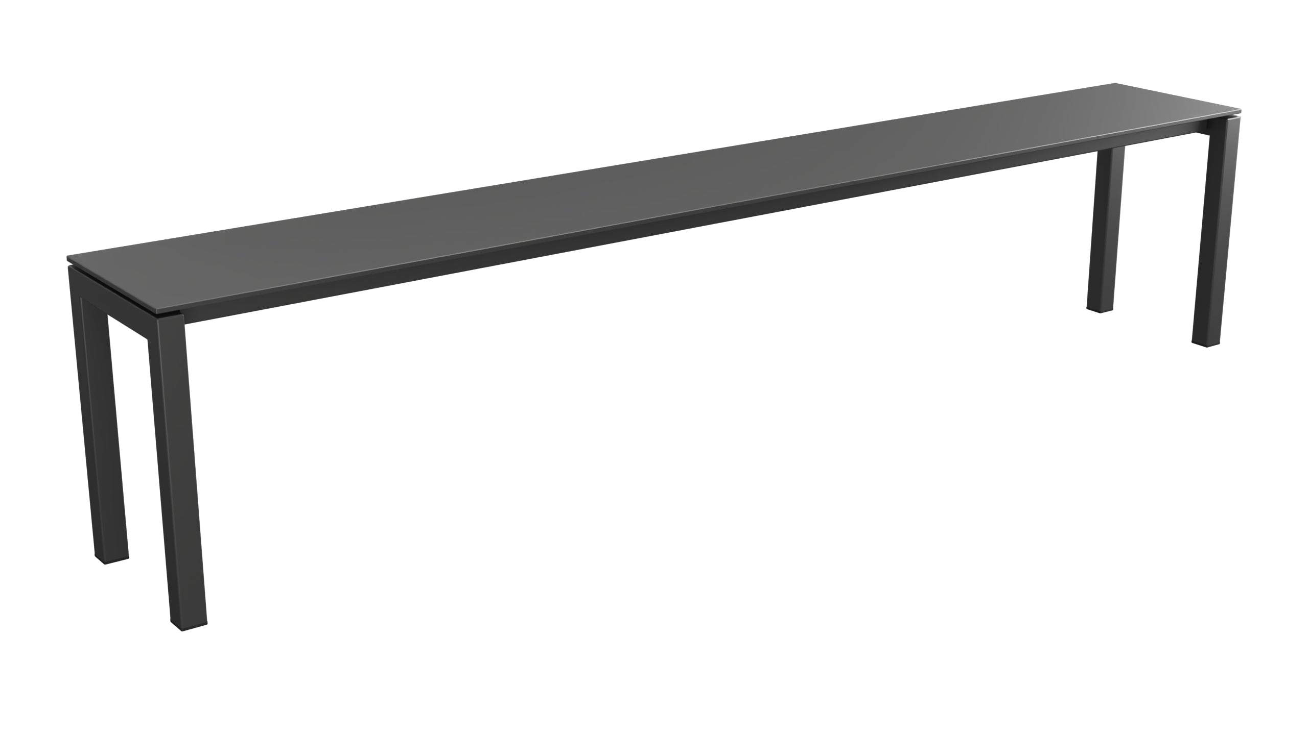 Luzern Glasfaser-Gartenbank 206x32  in Anthrazit präsentiert im Onlineshop von KAQTU Design AG. Gartenbank ist von Schaffner