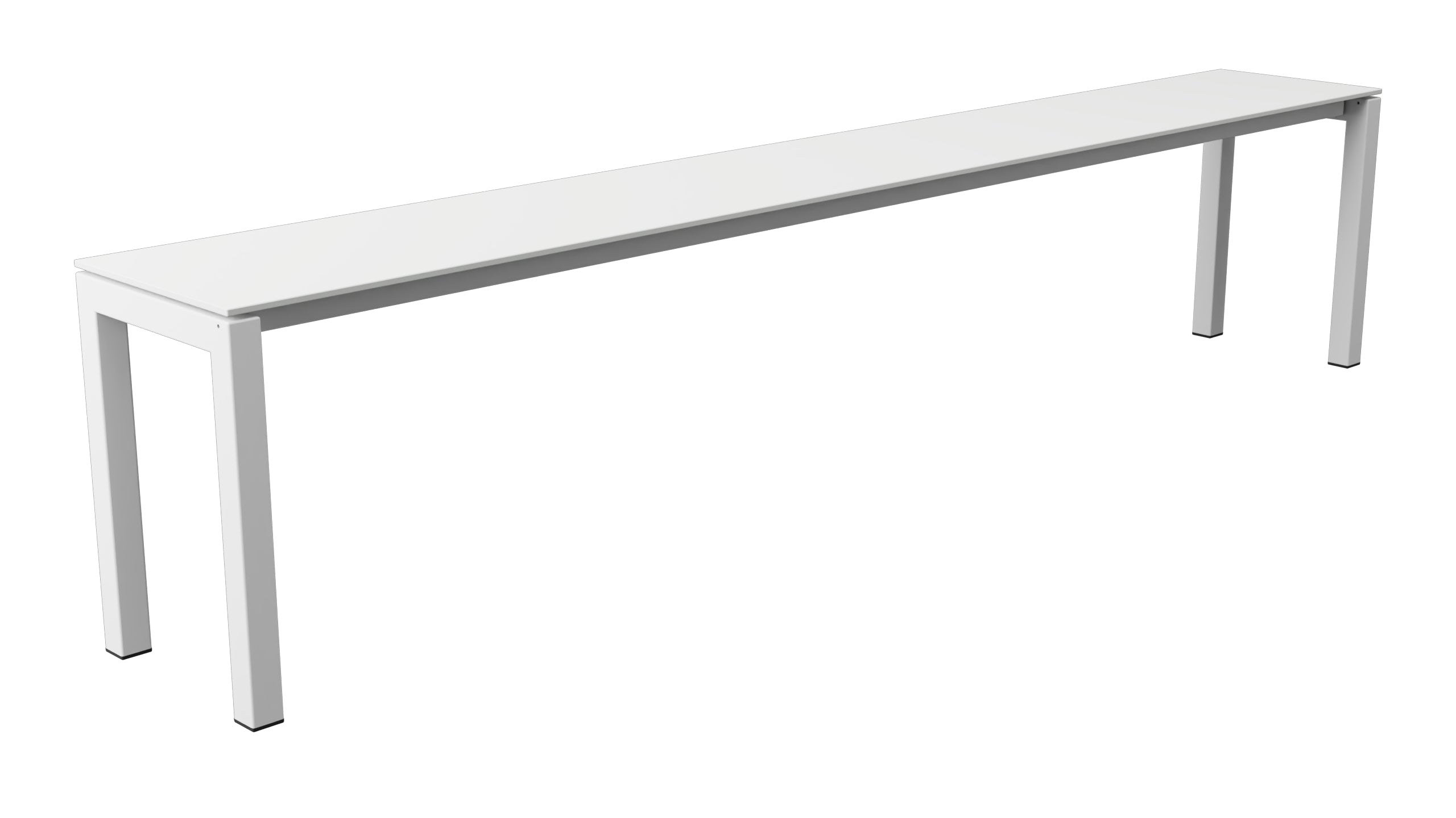 Luzern Glasfaser-Gartenbank 206x32  in Alusilber präsentiert im Onlineshop von KAQTU Design AG. Gartenbank ist von Schaffner