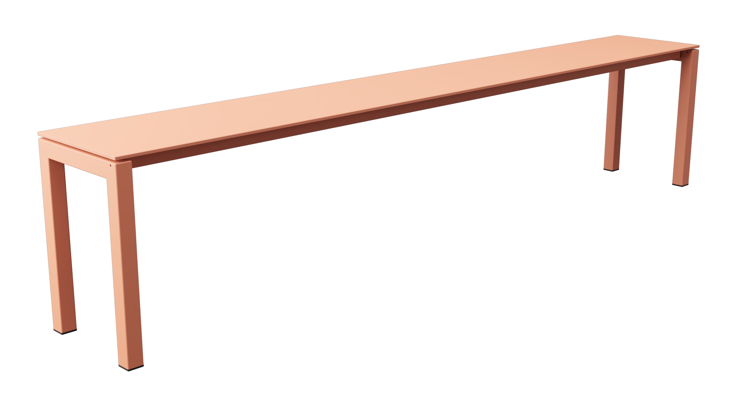 Luzern Glasfaser-Gartenbank 206x32  in Pastellterracotta präsentiert im Onlineshop von KAQTU Design AG. Gartenbank ist von Schaffner