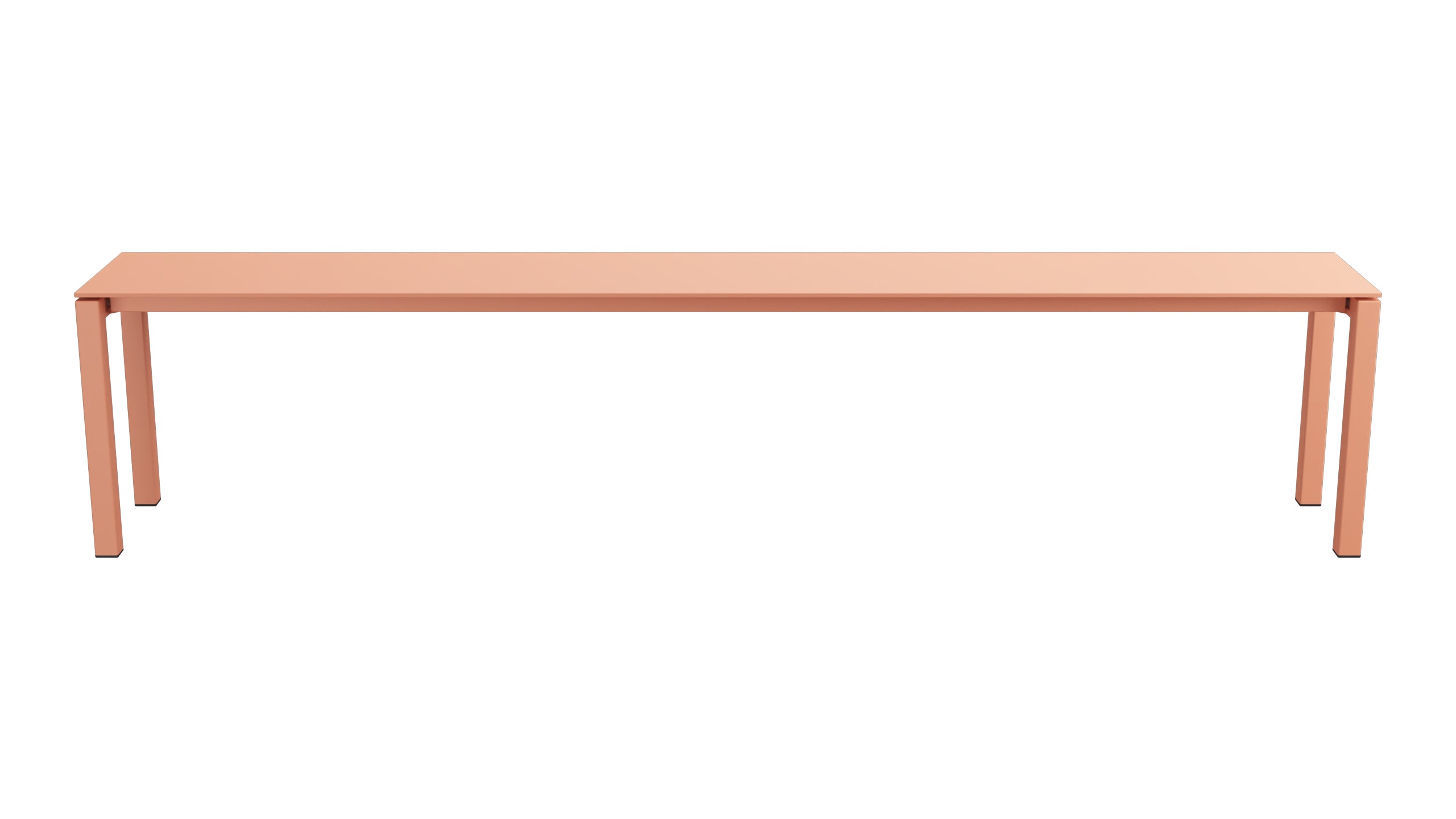 Luzern Glasfaser-Gartenbank 206x32  in Pastellterracotta präsentiert im Onlineshop von KAQTU Design AG. Gartenbank ist von Schaffner
