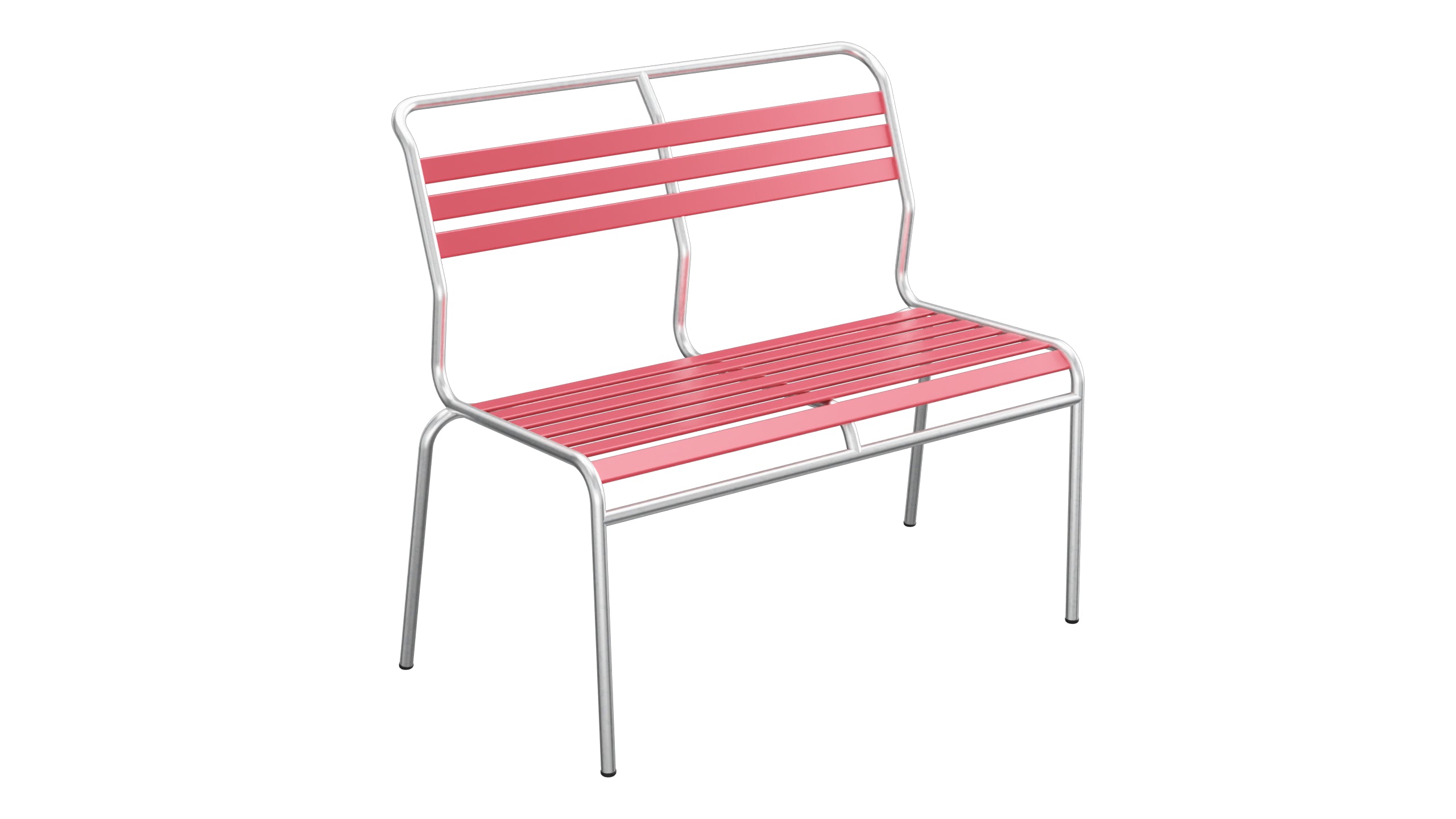 Säntis Lättli-2er Gartenbank ohne Armlehne in Ahornrot präsentiert im Onlineshop von KAQTU Design AG. Gartenbank ist von Schaffner