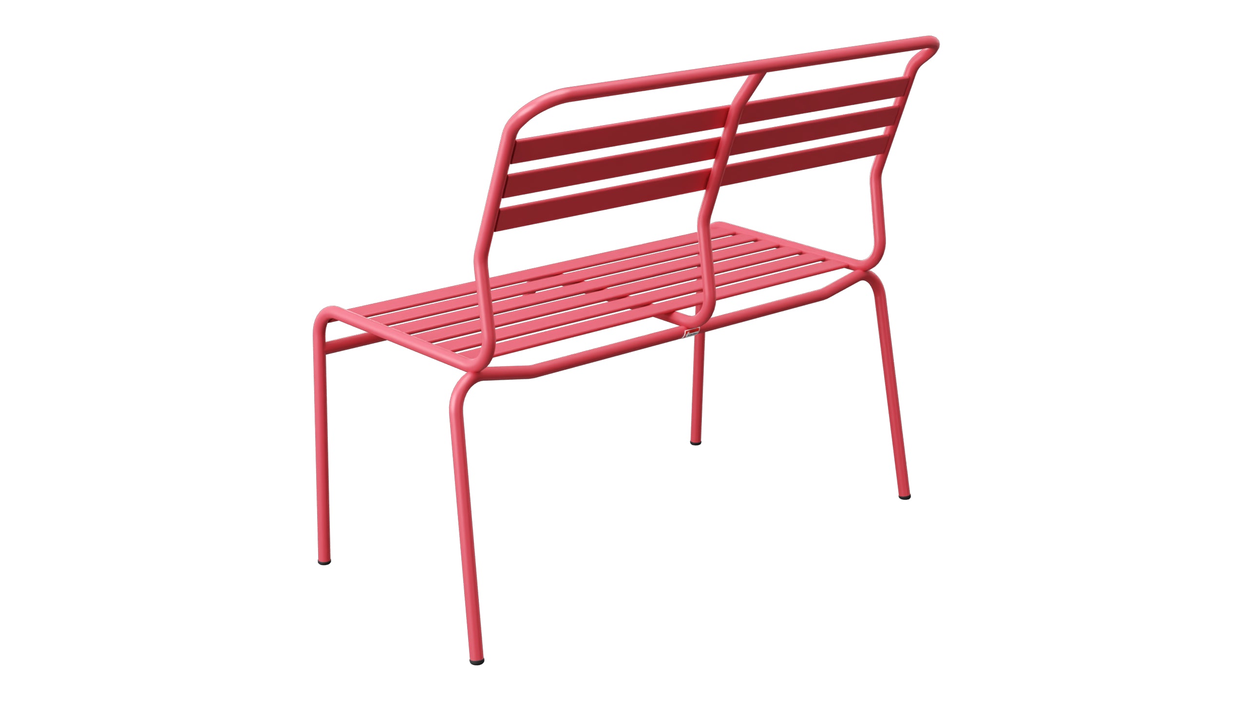 Säntis Lättli-2er Gartenbank ohne Armlehne in Ahornrot präsentiert im Onlineshop von KAQTU Design AG. Gartenbank ist von Schaffner