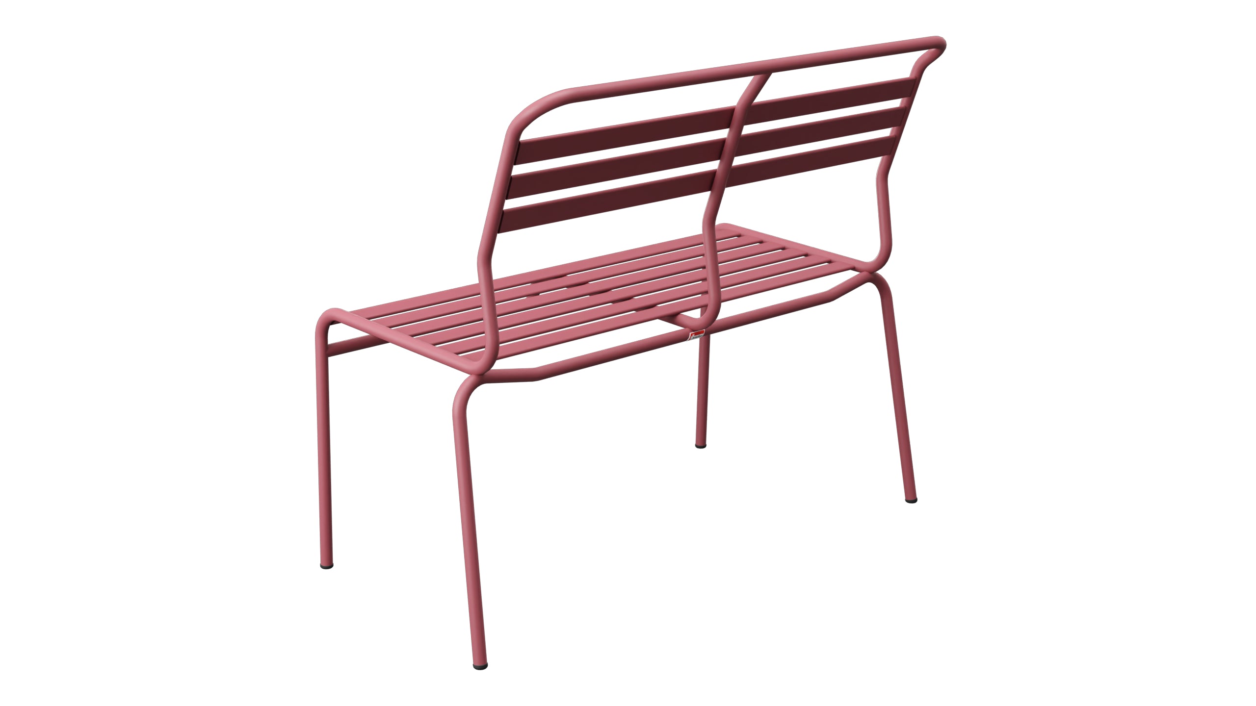 Säntis Lättli-2er Gartenbank ohne Armlehne in Bordeaux präsentiert im Onlineshop von KAQTU Design AG. Gartenbank ist von Schaffner