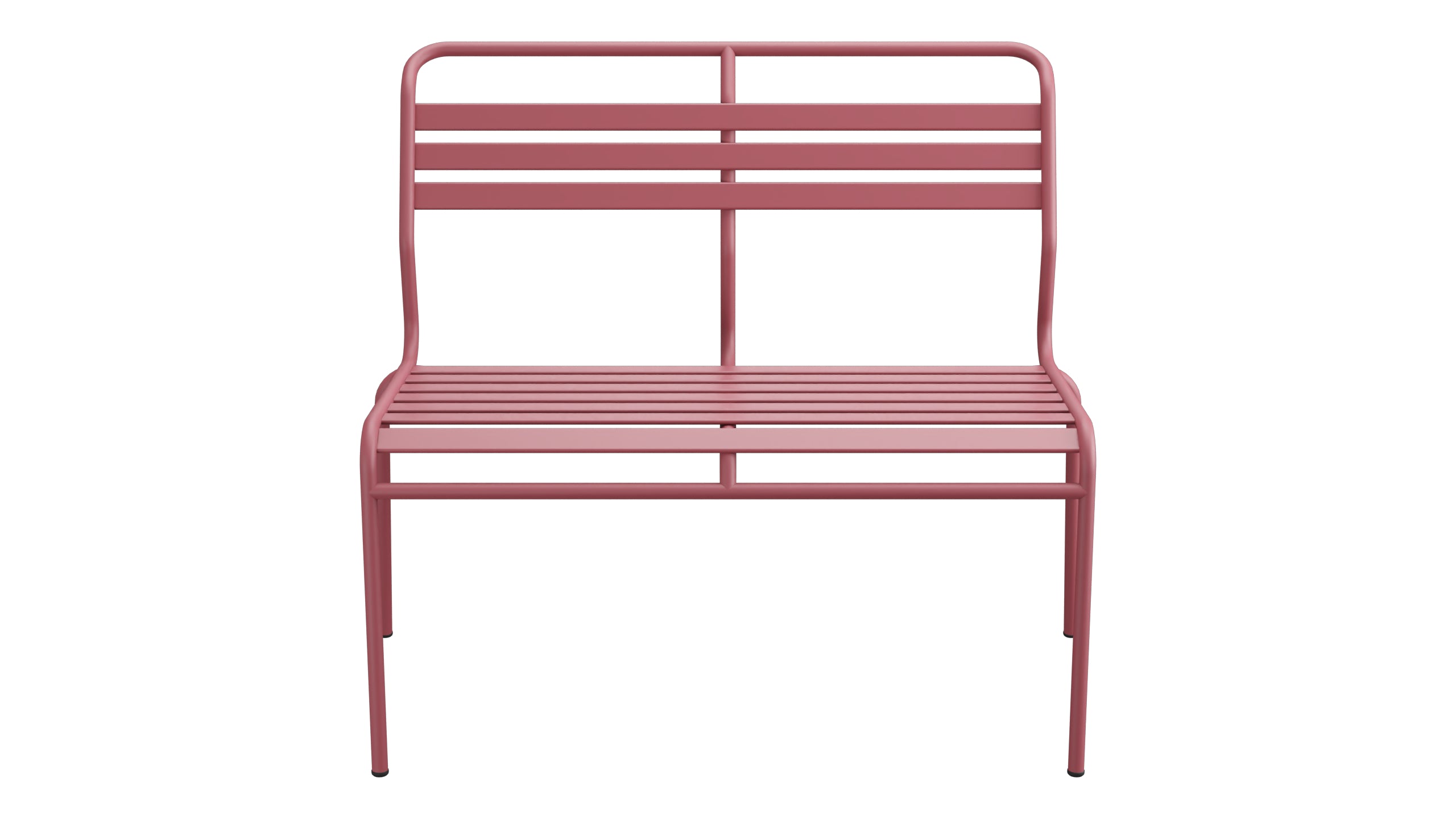 Säntis Lättli-2er Gartenbank ohne Armlehne in Bordeaux präsentiert im Onlineshop von KAQTU Design AG. Gartenbank ist von Schaffner