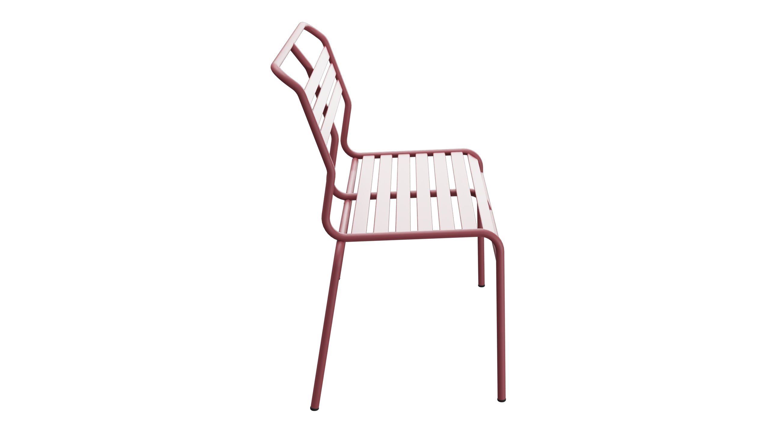 Säntis Lättli-2er Gartenbank ohne Armlehne in Bordeaux präsentiert im Onlineshop von KAQTU Design AG. Gartenbank ist von Schaffner