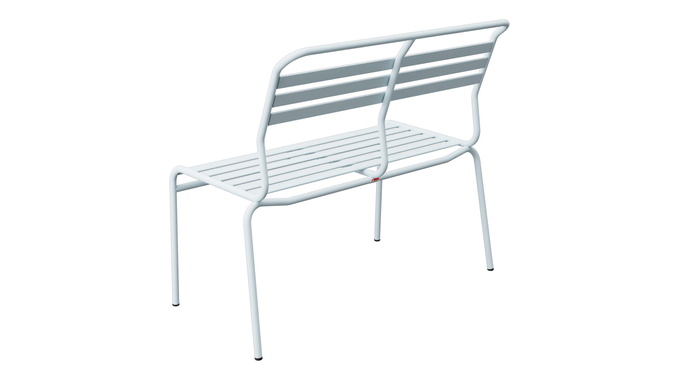 Säntis Lättli-2er Gartenbank ohne Armlehne in Pastellblau präsentiert im Onlineshop von KAQTU Design AG. Gartenbank ist von Schaffner