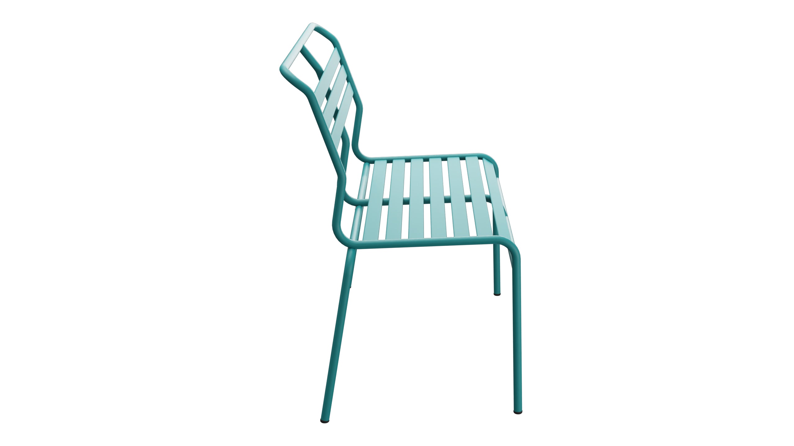 Säntis Lättli-2er Gartenbank ohne Armlehne in Kaliblau präsentiert im Onlineshop von KAQTU Design AG. Gartenbank ist von Schaffner