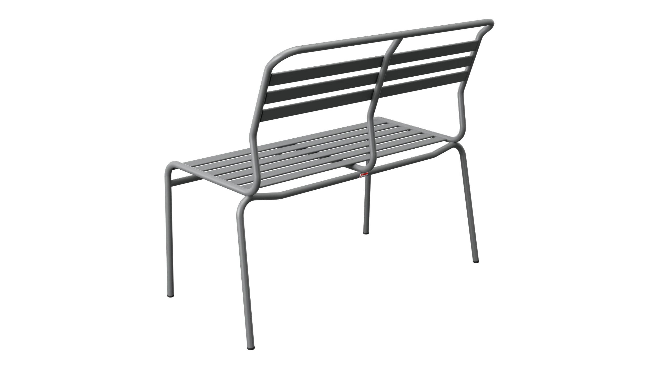 Säntis Lättli-2er Gartenbank ohne Armlehne in Graphit präsentiert im Onlineshop von KAQTU Design AG. Gartenbank ist von Schaffner