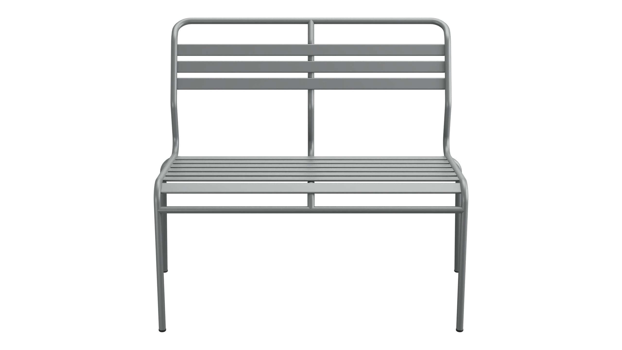 Säntis Lättli-2er Gartenbank ohne Armlehne in Graphit präsentiert im Onlineshop von KAQTU Design AG. Gartenbank ist von Schaffner