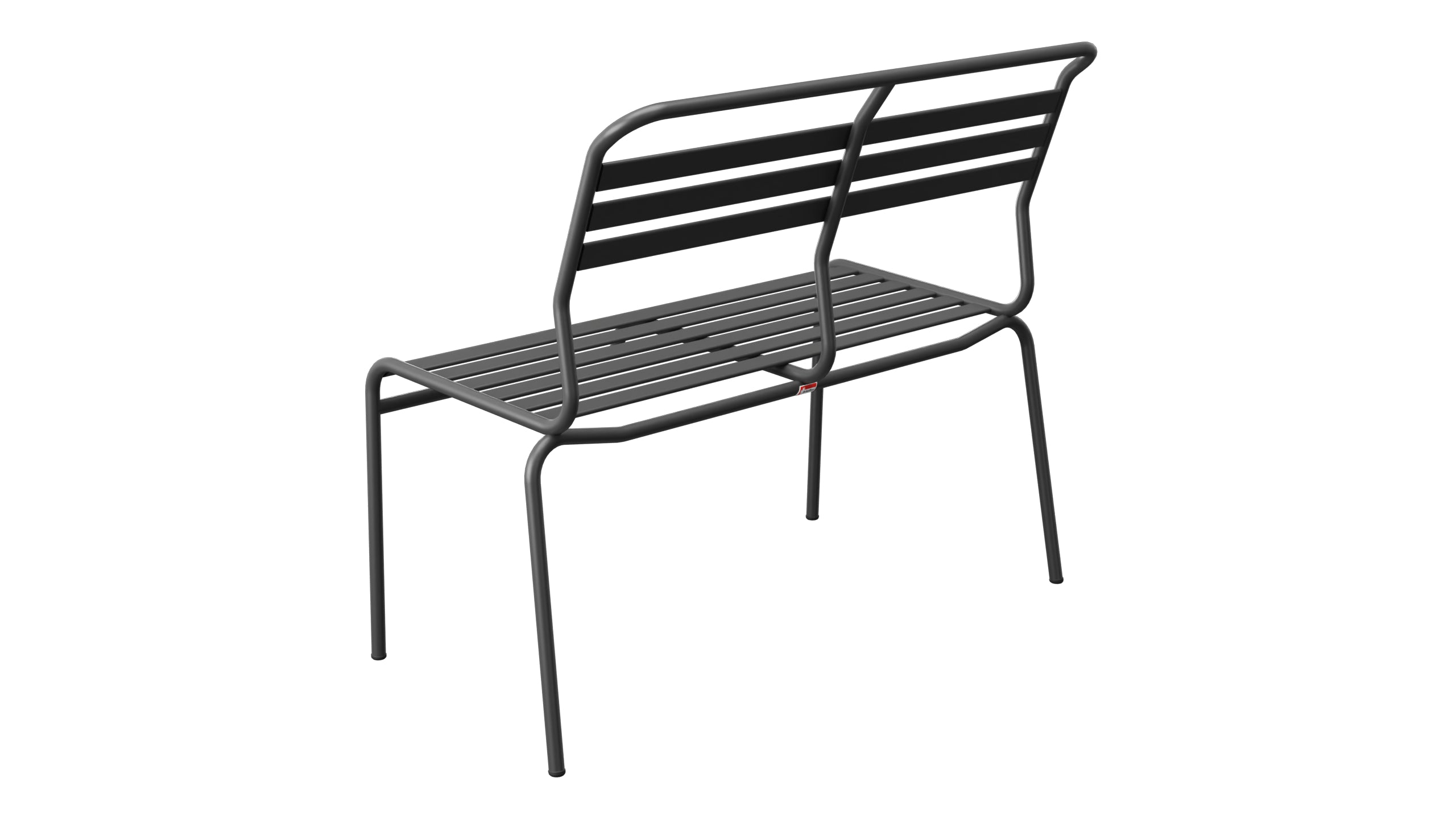 Säntis Lättli-2er Gartenbank ohne Armlehne in Anthrazit präsentiert im Onlineshop von KAQTU Design AG. Gartenbank ist von Schaffner