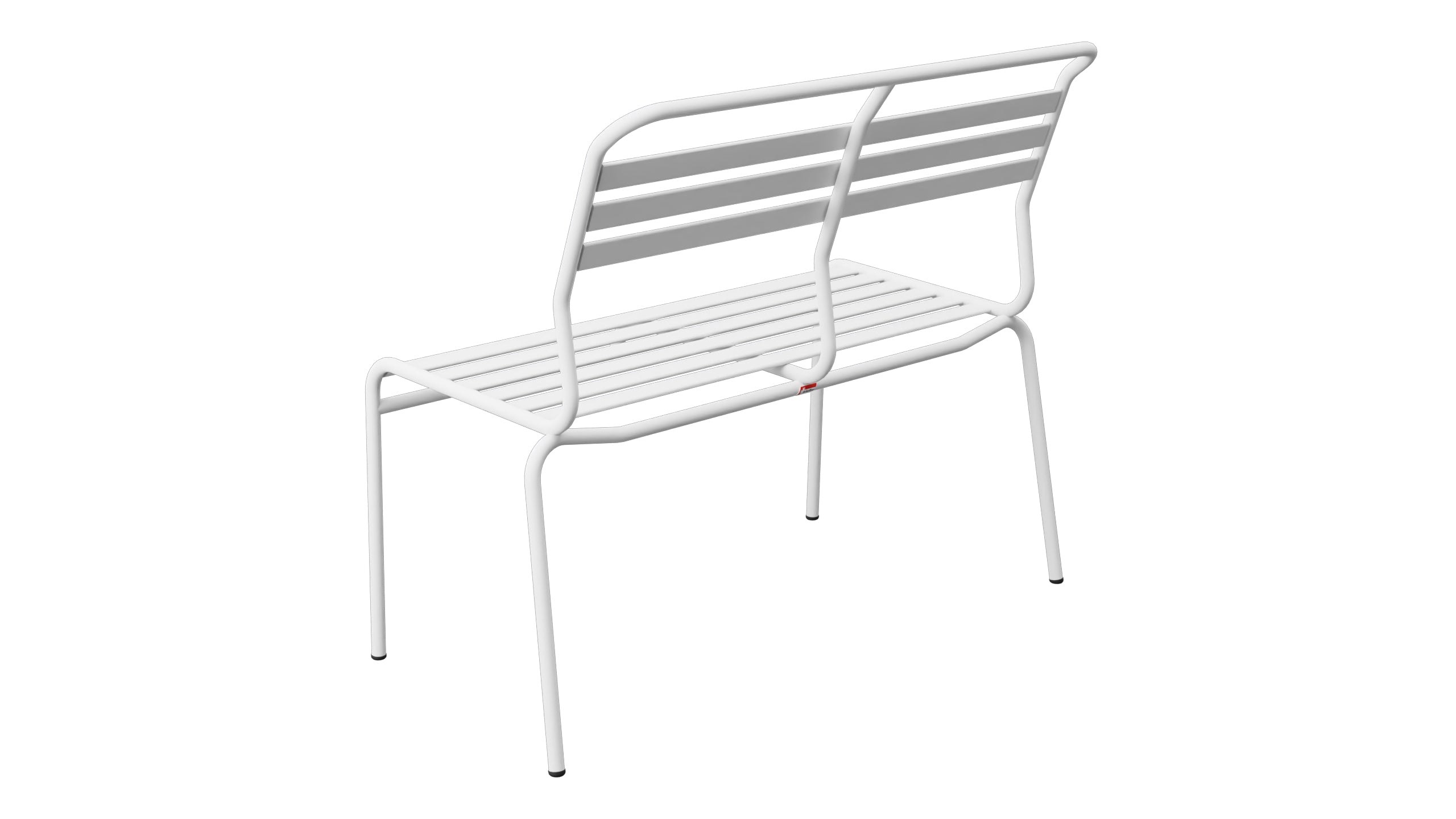 Säntis Lättli-2er Gartenbank ohne Armlehne in Weiss präsentiert im Onlineshop von KAQTU Design AG. Gartenbank ist von Schaffner