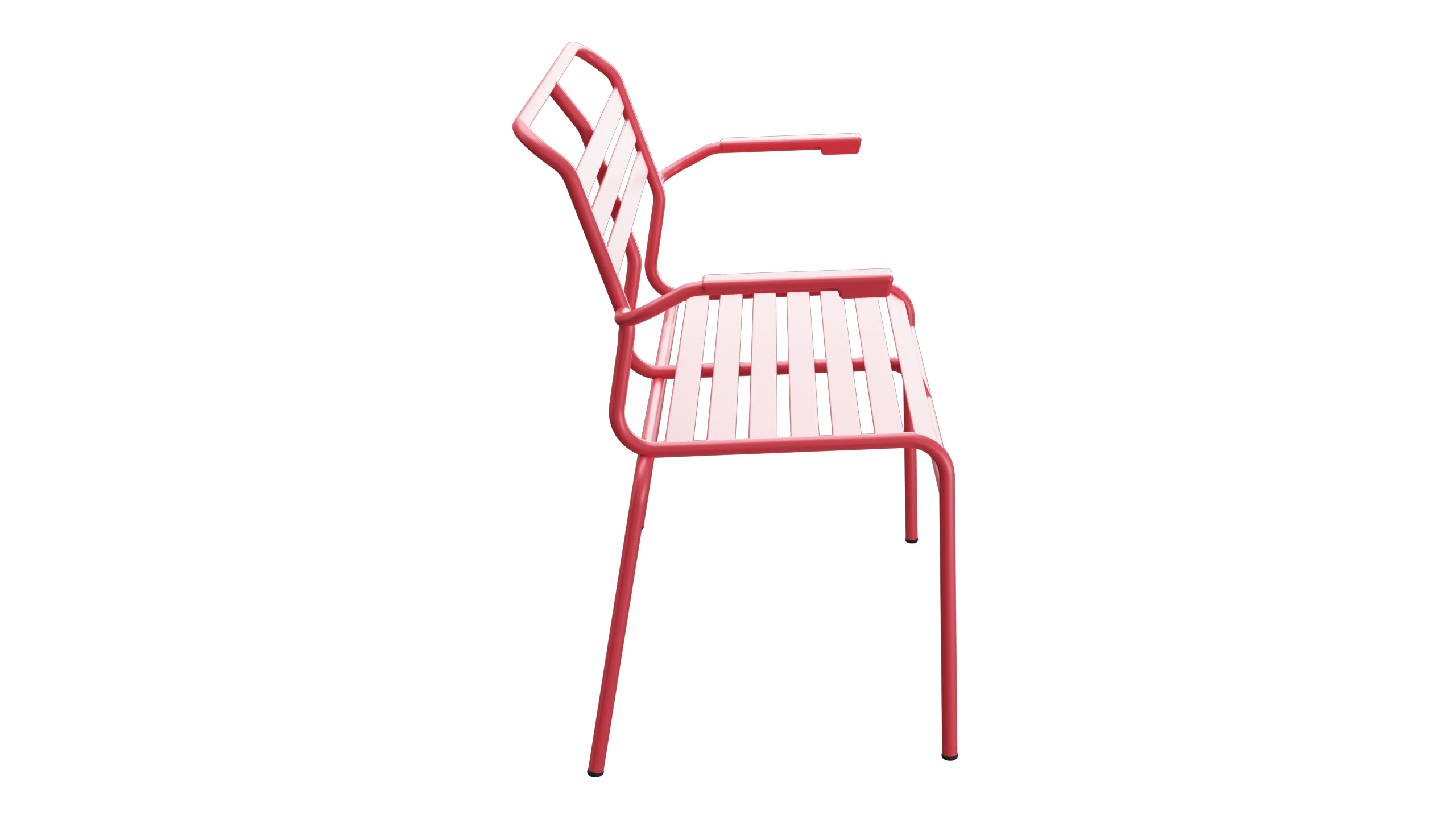 Säntis Lättli-2er Gartenbank mit Armlehne in Ahornrot präsentiert im Onlineshop von KAQTU Design AG. Gartenbank ist von Schaffner