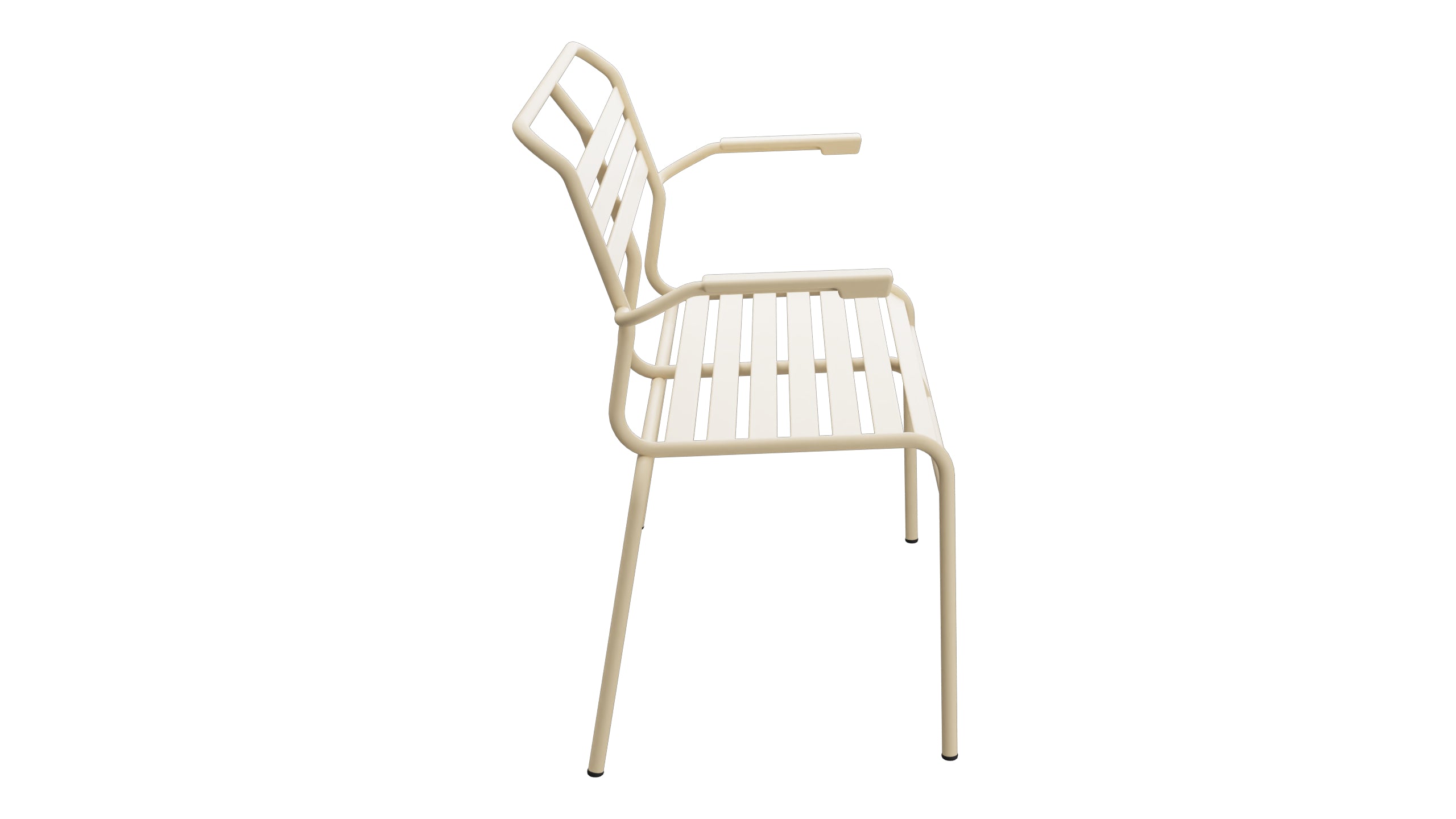 Säntis Lättli-2er Gartenbank mit Armlehne in Pastellbraun präsentiert im Onlineshop von KAQTU Design AG. Gartenbank ist von Schaffner