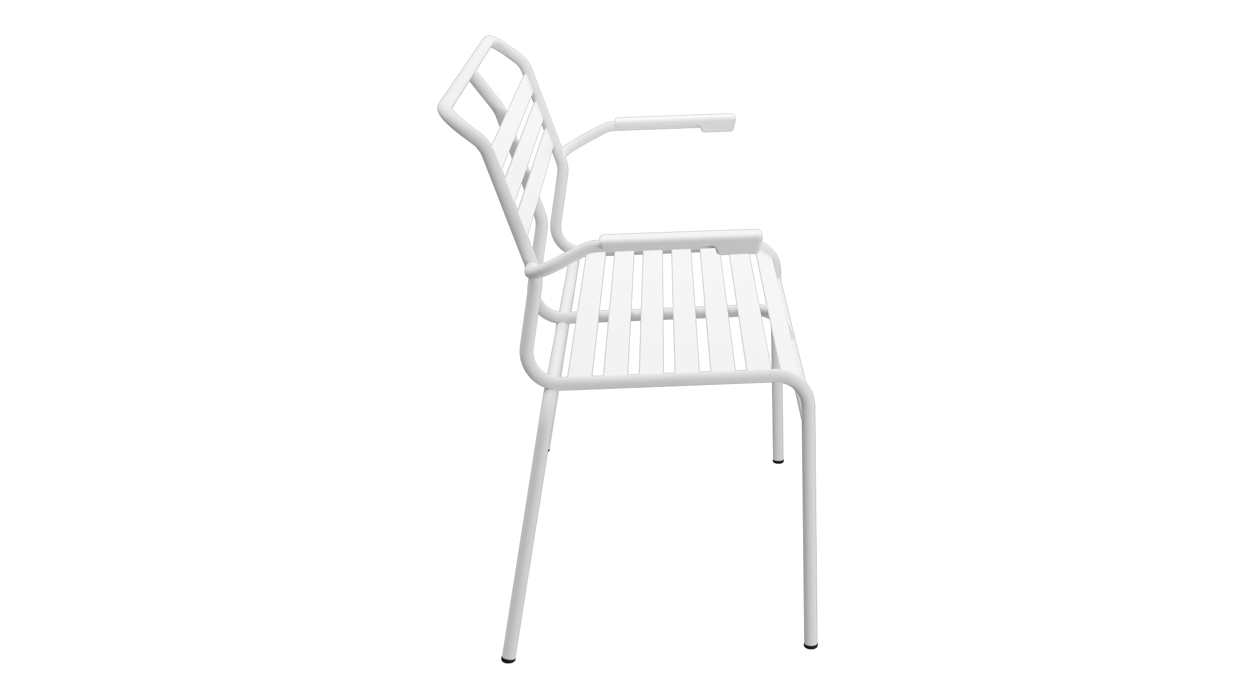 Säntis Lättli-2er Gartenbank mit Armlehne in Weiss präsentiert im Onlineshop von KAQTU Design AG. Gartenbank ist von Schaffner