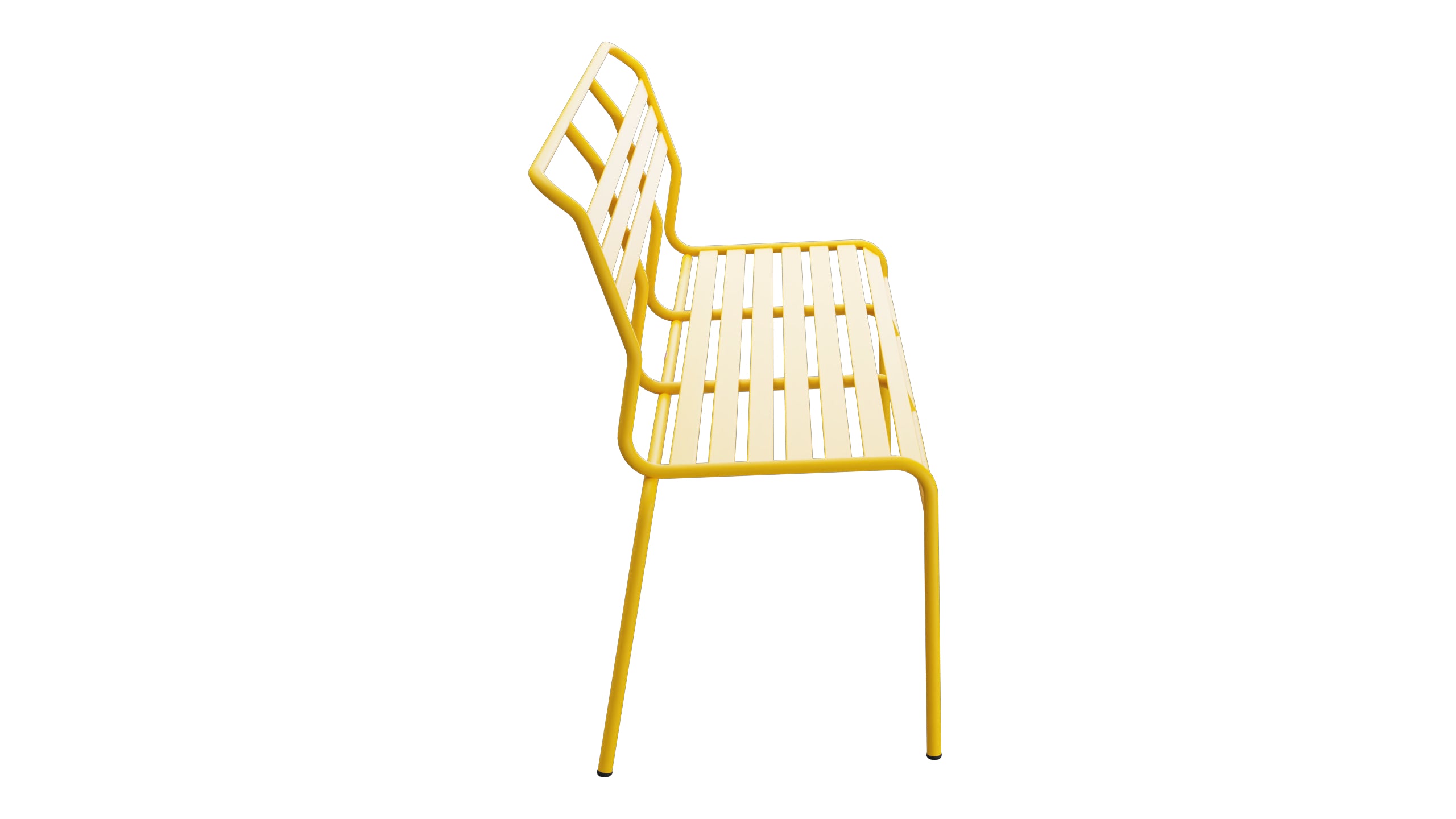 Säntis Lättli-3er Gartenbank ohne Armlehne in Gelb präsentiert im Onlineshop von KAQTU Design AG. Gartenbank ist von Schaffner