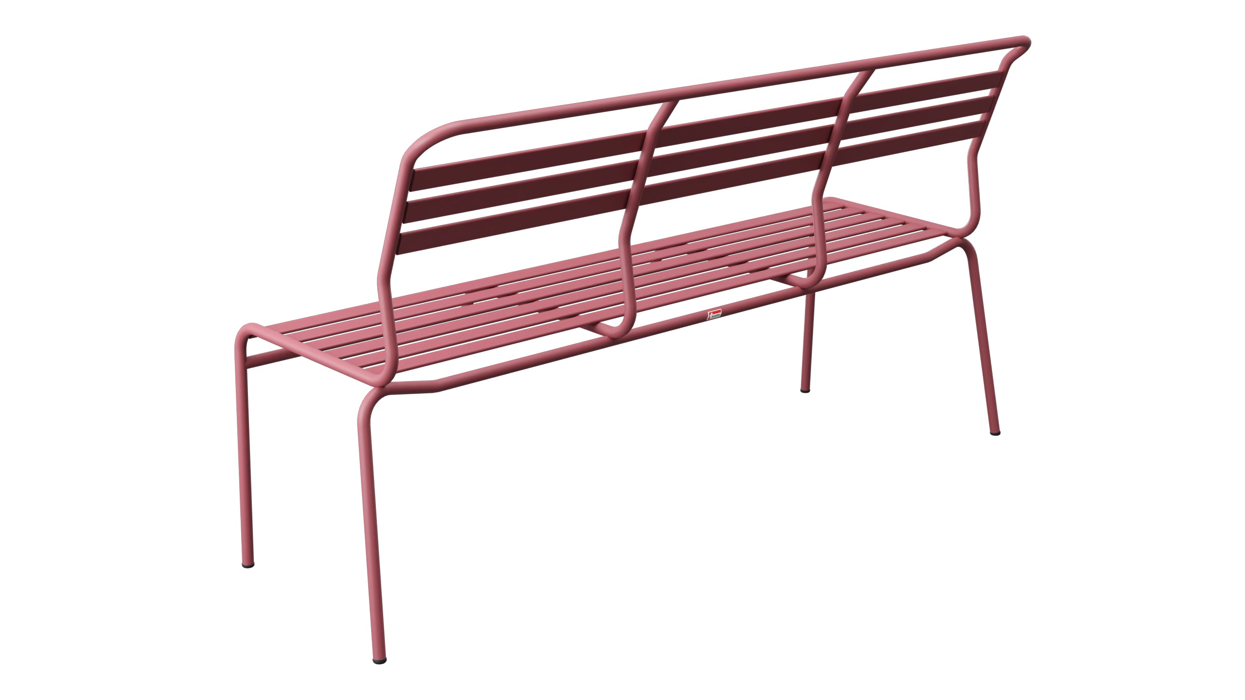 Säntis Lättli-3er Gartenbank ohne Armlehne in Bordeaux präsentiert im Onlineshop von KAQTU Design AG. Gartenbank ist von Schaffner