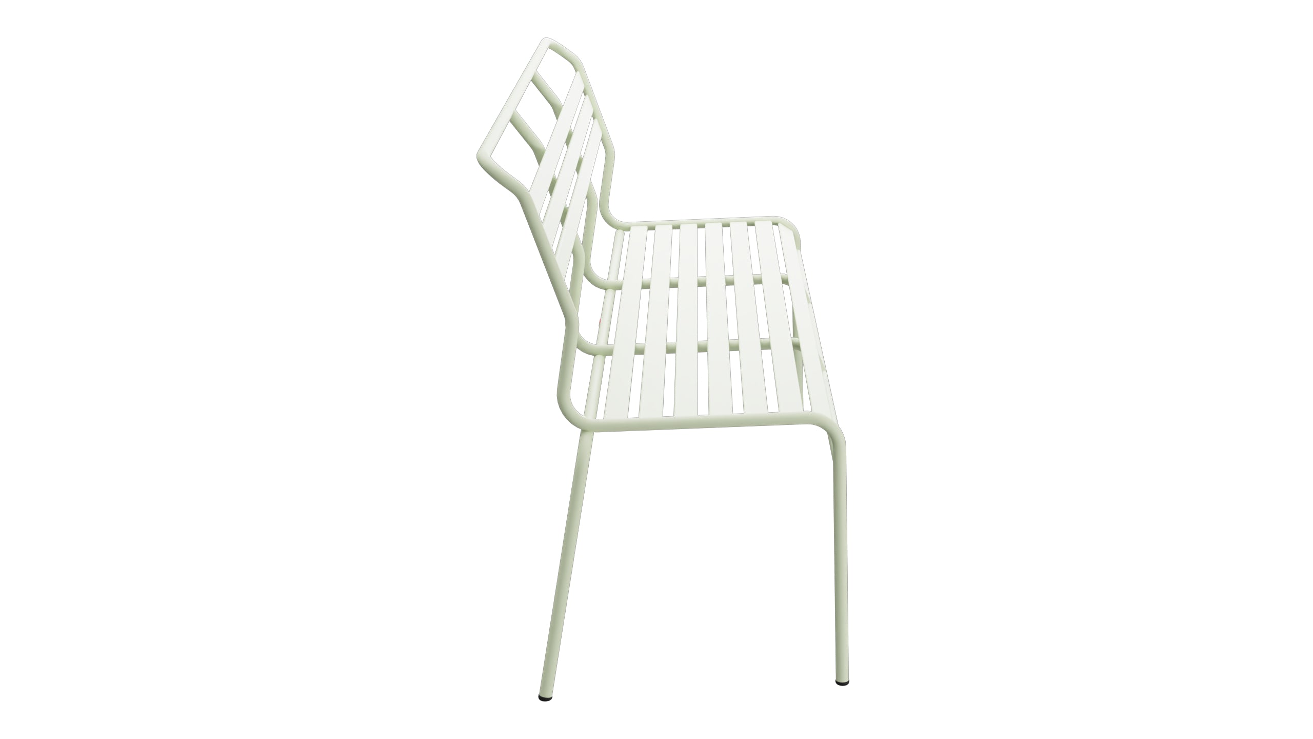 Säntis Lättli-3er Gartenbank ohne Armlehne in Pastellgrün präsentiert im Onlineshop von KAQTU Design AG. Gartenbank ist von Schaffner