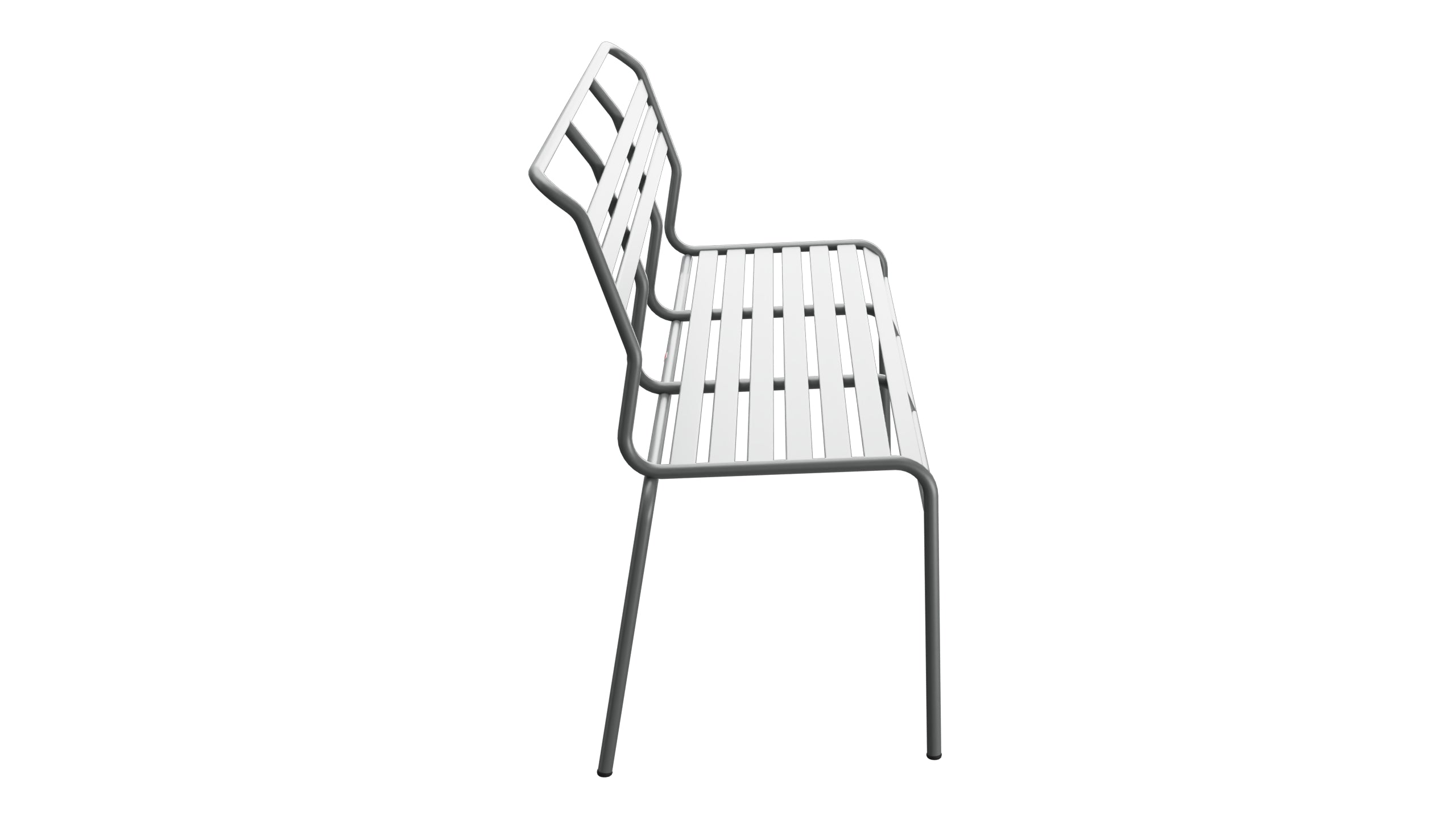 Säntis Lättli-3er Gartenbank ohne Armlehne in Graphit präsentiert im Onlineshop von KAQTU Design AG. Gartenbank ist von Schaffner