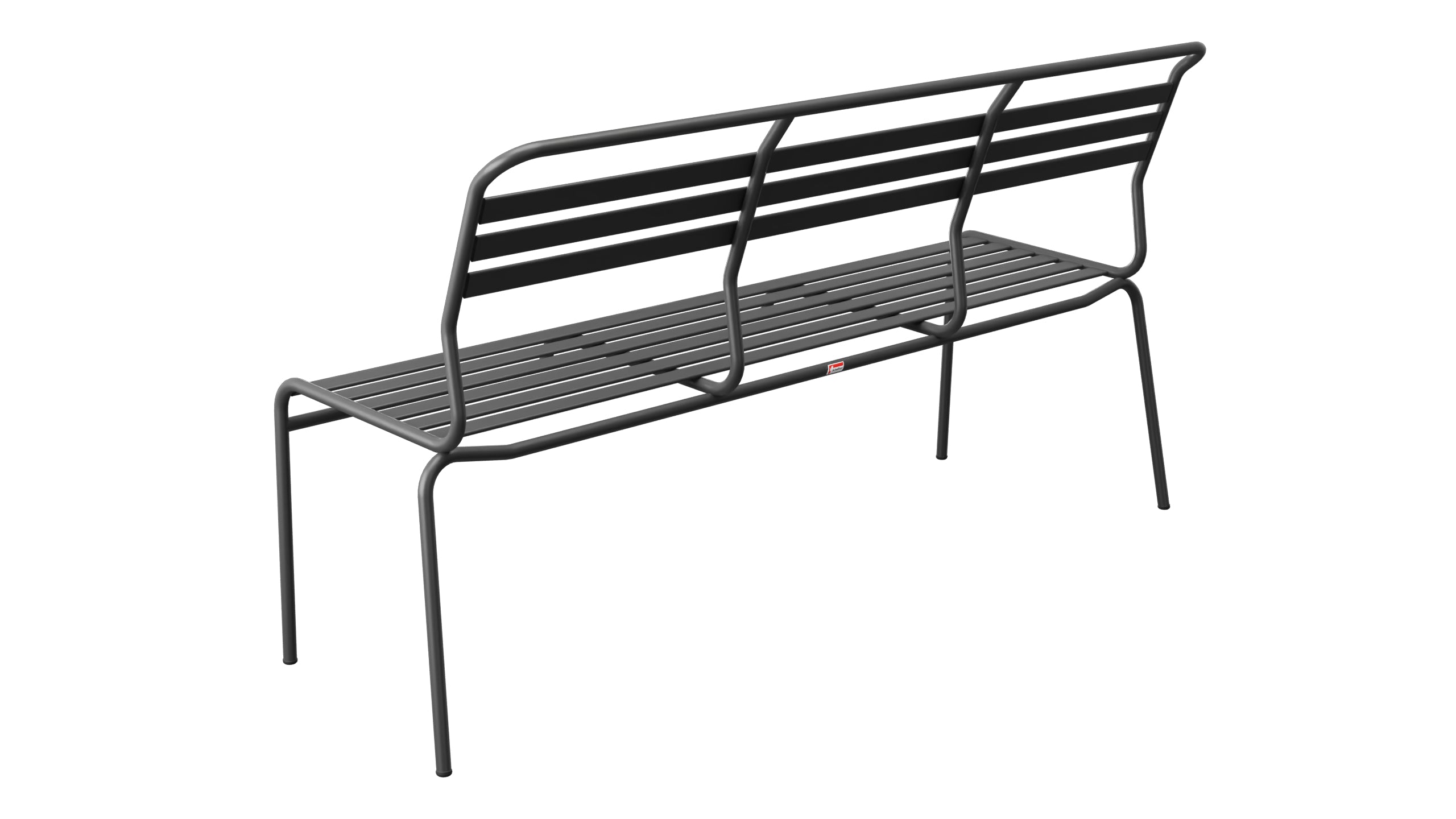 Säntis Lättli-3er Gartenbank ohne Armlehne in Anthrazit präsentiert im Onlineshop von KAQTU Design AG. Gartenbank ist von Schaffner