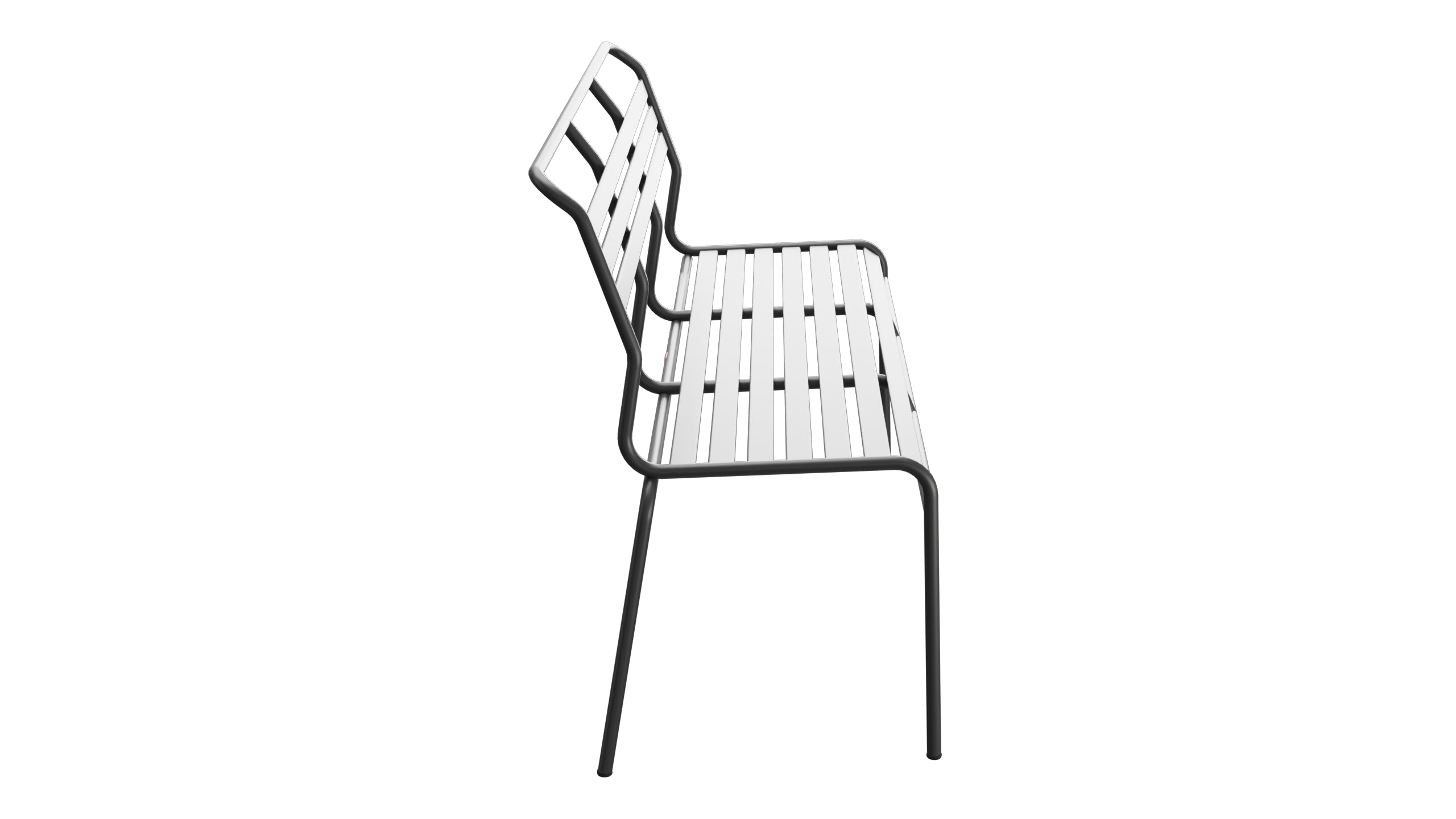 Säntis Lättli-3er Gartenbank ohne Armlehne in Anthrazit präsentiert im Onlineshop von KAQTU Design AG. Gartenbank ist von Schaffner