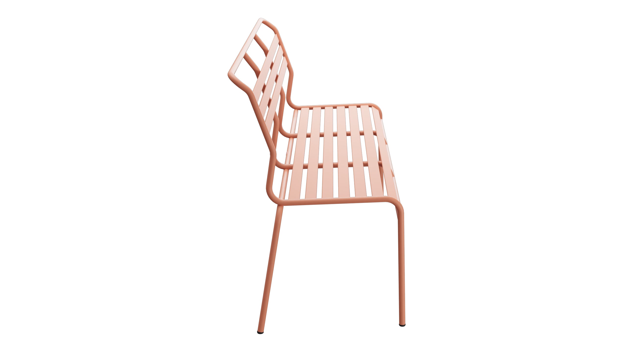 Säntis Lättli-3er Gartenbank ohne Armlehne in Pastellterracotta präsentiert im Onlineshop von KAQTU Design AG. Gartenbank ist von Schaffner