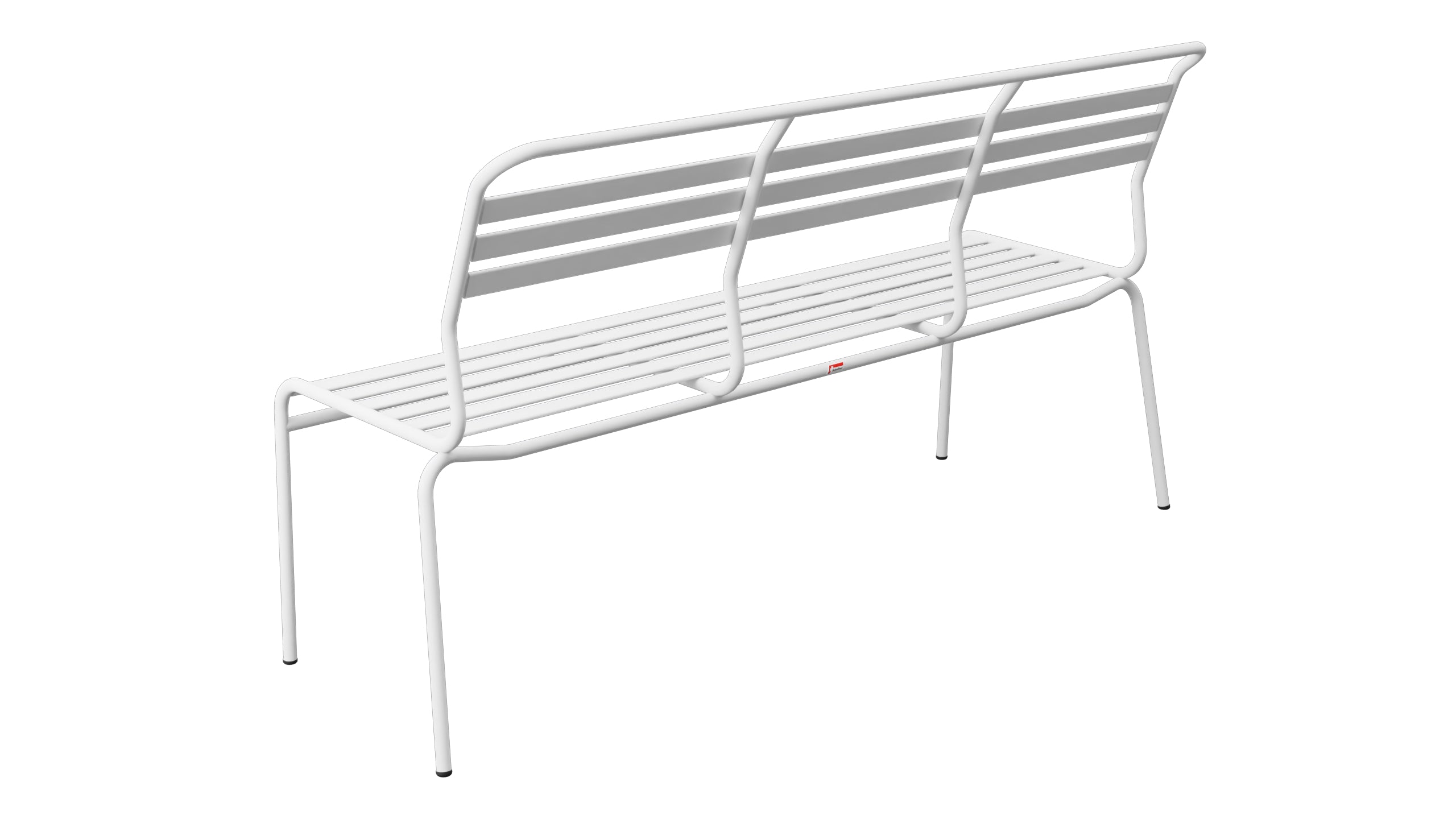 Säntis Lättli-3er Gartenbank ohne Armlehne in Weiss präsentiert im Onlineshop von KAQTU Design AG. Gartenbank ist von Schaffner