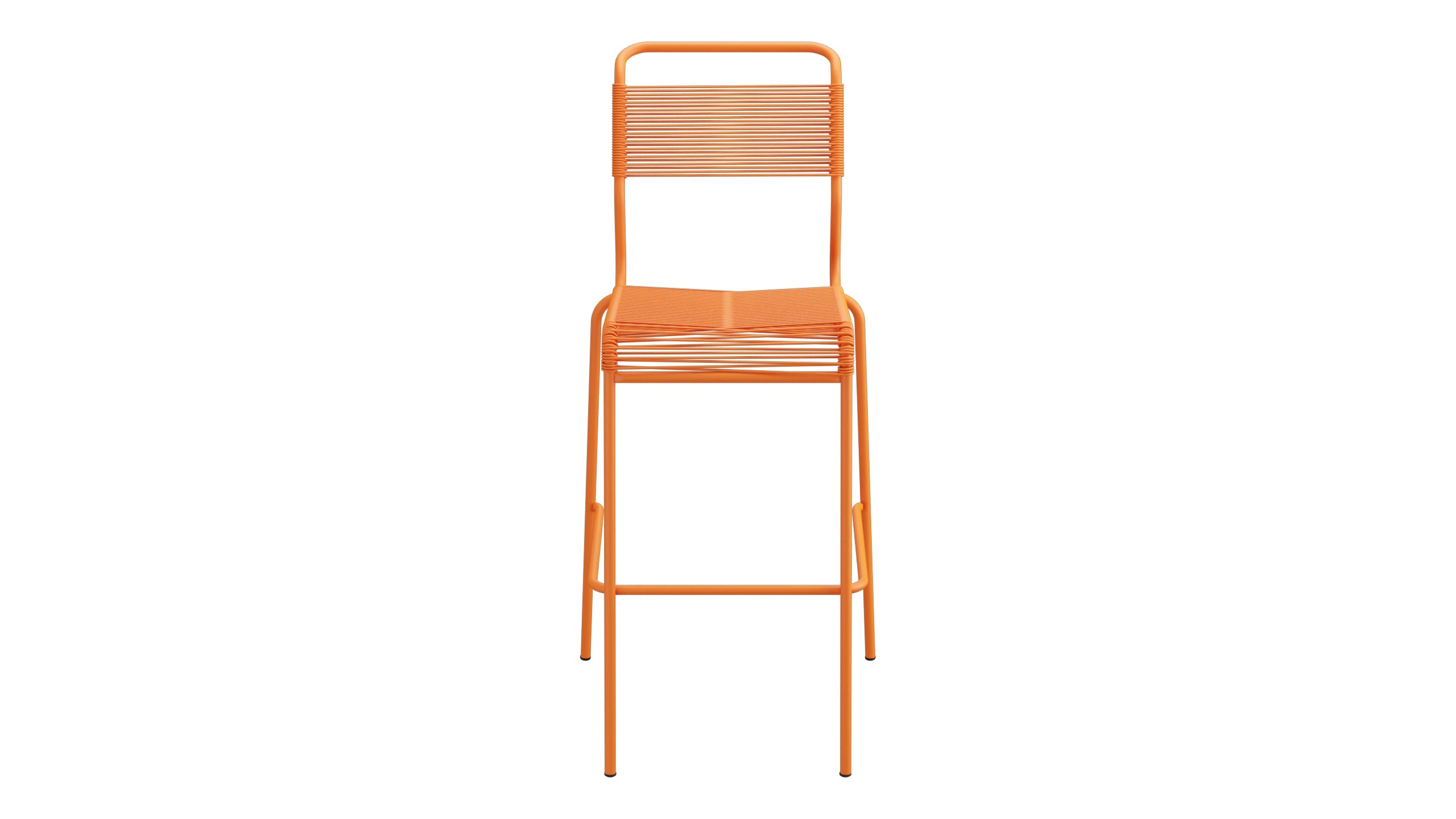 Säntis Spaghetti-Barstuhl Outdoor ohne Armlehne in Orange präsentiert im Onlineshop von KAQTU Design AG. Outdoor-Barstuhl ist von Schaffner