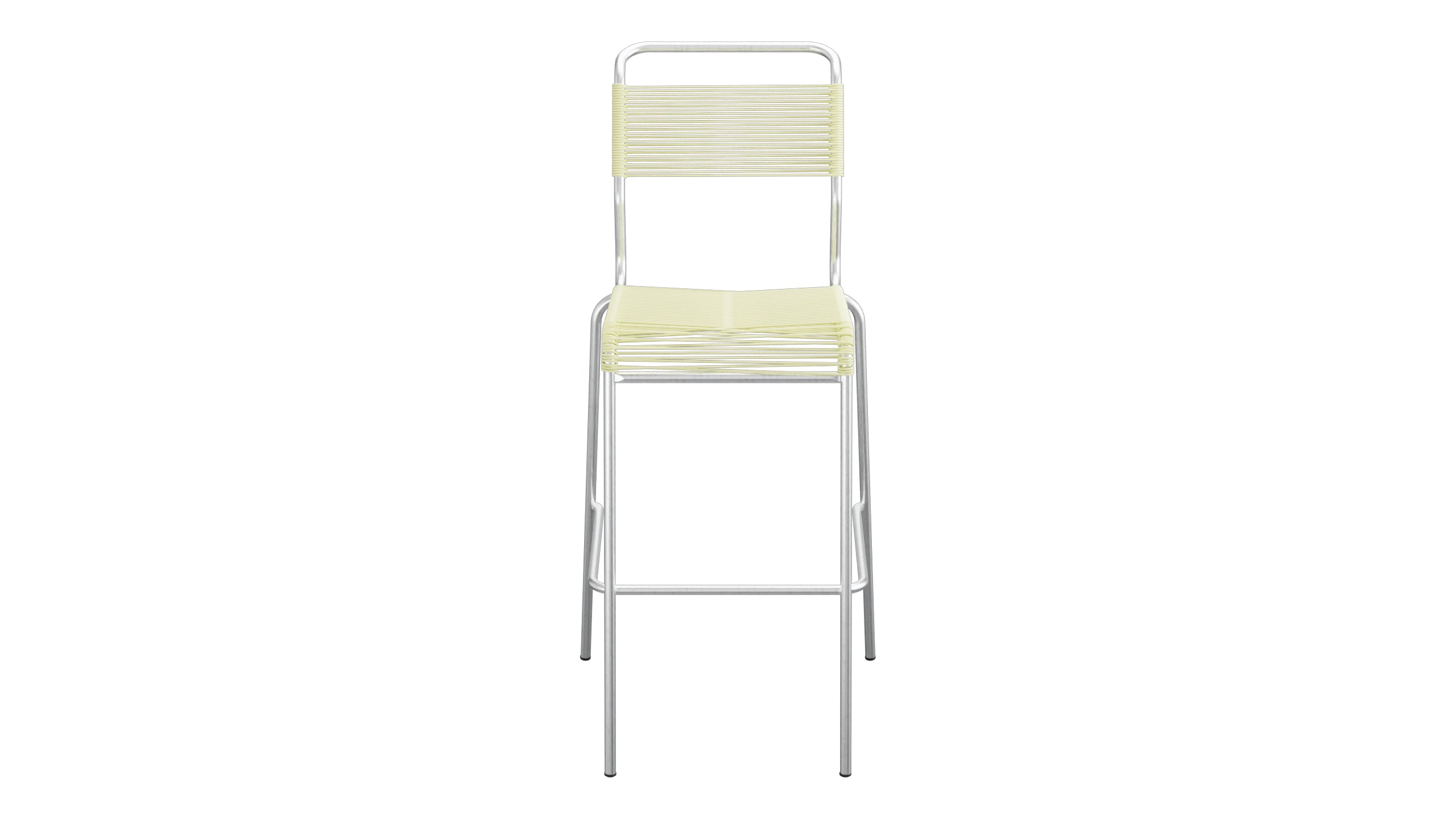 Säntis Spaghetti-Barstuhl Outdoor ohne Armlehne in Buchsbaumgelb präsentiert im Onlineshop von KAQTU Design AG. Outdoor-Barstuhl ist von Schaffner