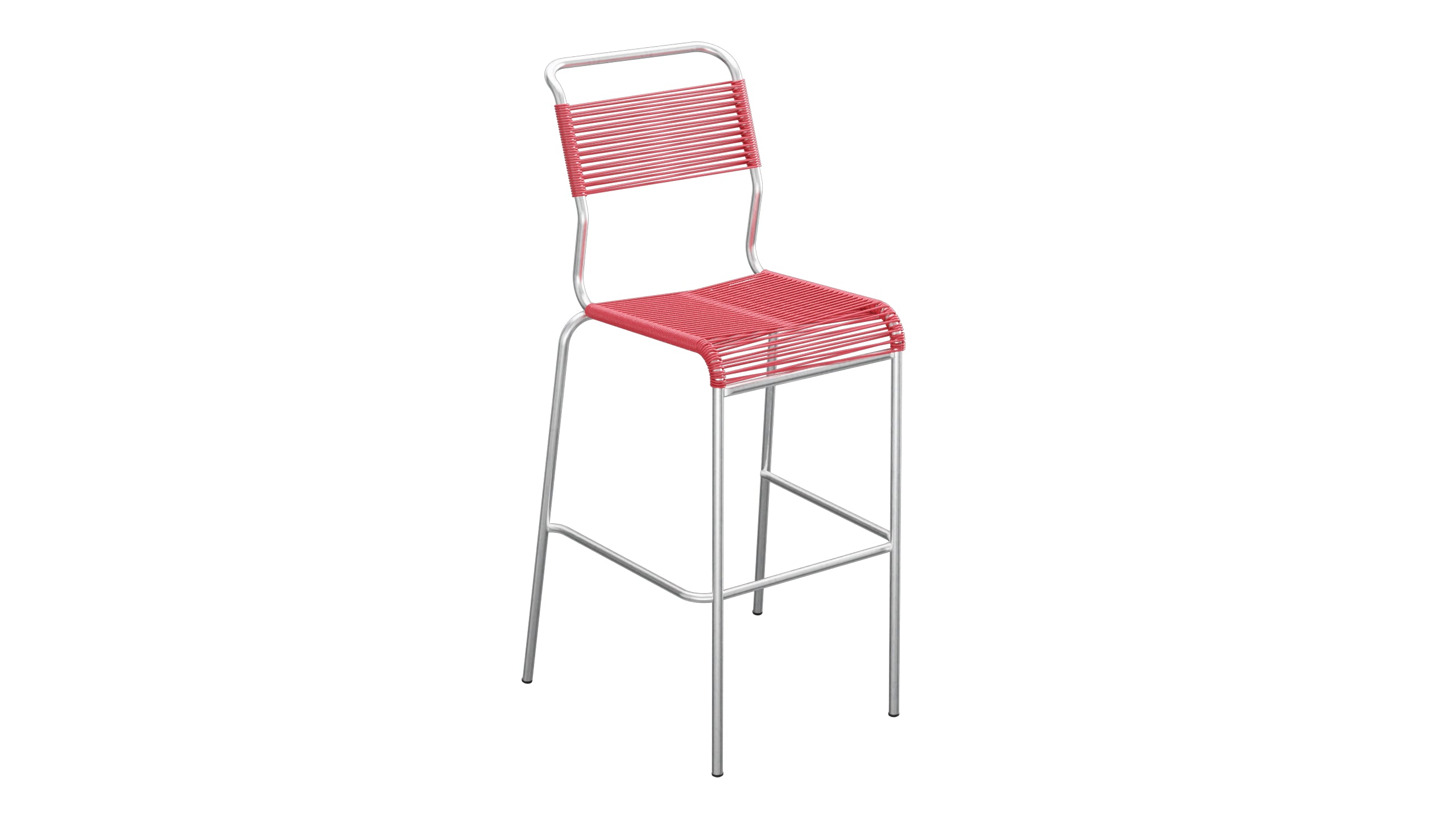 Säntis Spaghetti-Barstuhl Outdoor ohne Armlehne in Ahornrot präsentiert im Onlineshop von KAQTU Design AG. Outdoor-Barstuhl ist von Schaffner