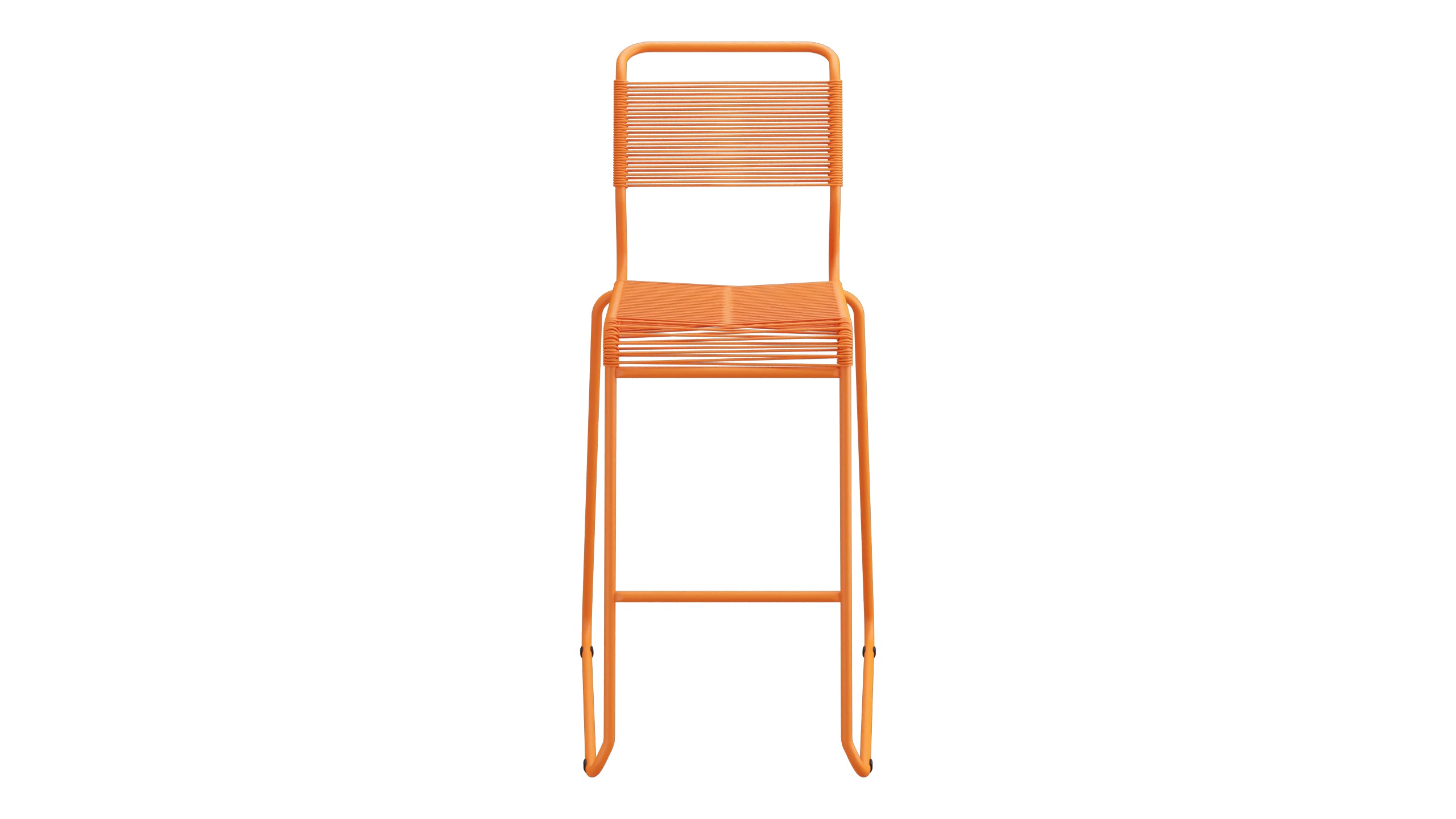 Säntis Spaghetti-Barstuhl Outdoor ohne Armlehne Kufen in Orange präsentiert im Onlineshop von KAQTU Design AG. Outdoor-Barstuhl ist von Schaffner