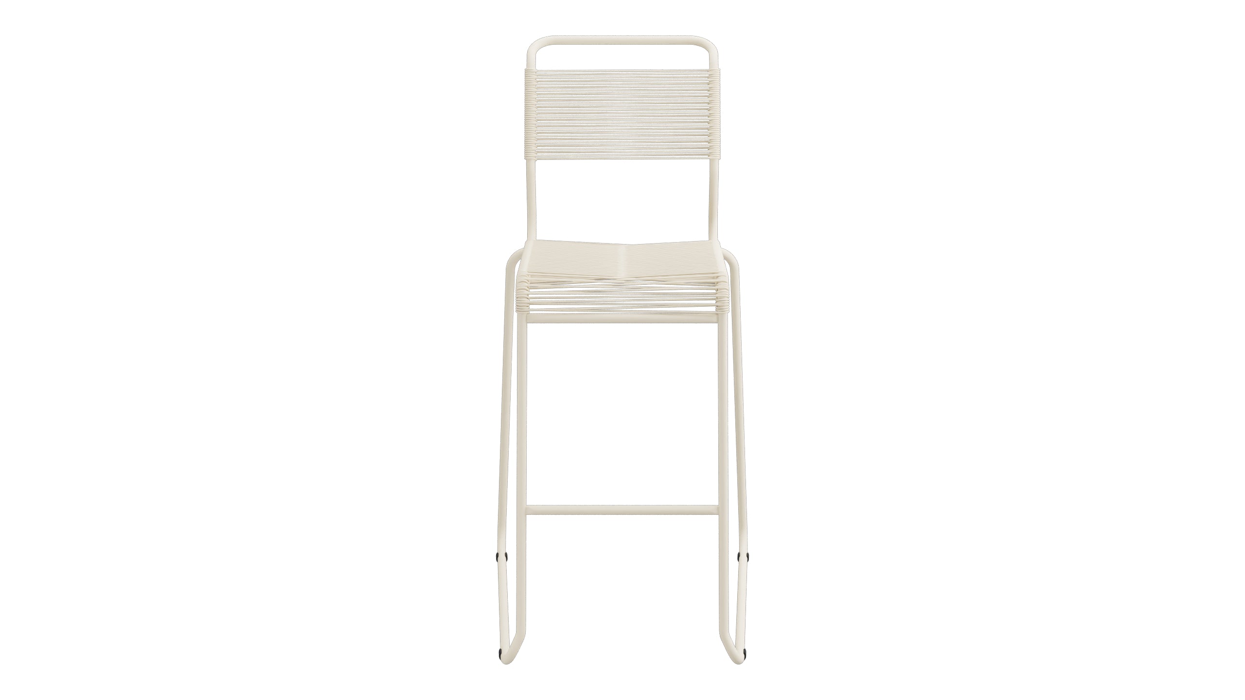 Säntis Spaghetti-Barstuhl Outdoor ohne Armlehne Kufen in Pastellsand präsentiert im Onlineshop von KAQTU Design AG. Outdoor-Barstuhl ist von Schaffner
