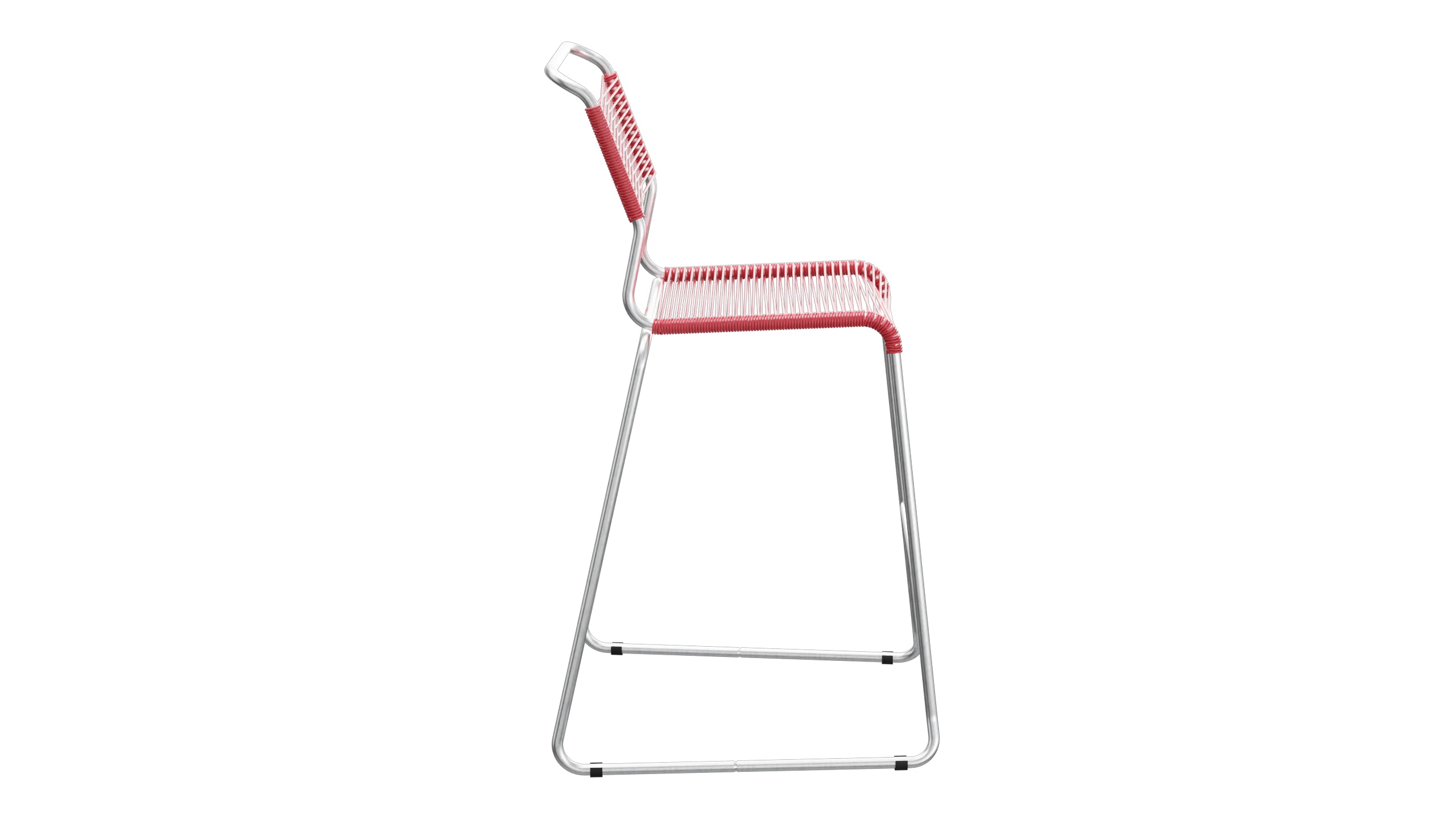 Säntis Spaghetti-Barstuhl Outdoor ohne Armlehne Kufen in Ahornrot präsentiert im Onlineshop von KAQTU Design AG. Outdoor-Barstuhl ist von Schaffner