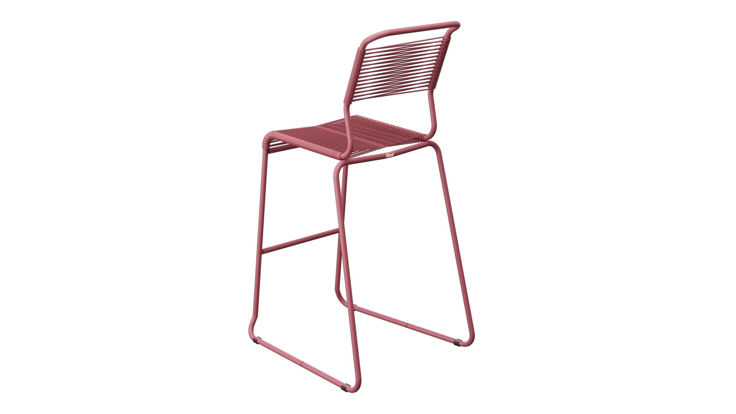 Säntis Spaghetti-Barstuhl Outdoor ohne Armlehne Kufen in Bordeaux präsentiert im Onlineshop von KAQTU Design AG. Outdoor-Barstuhl ist von Schaffner