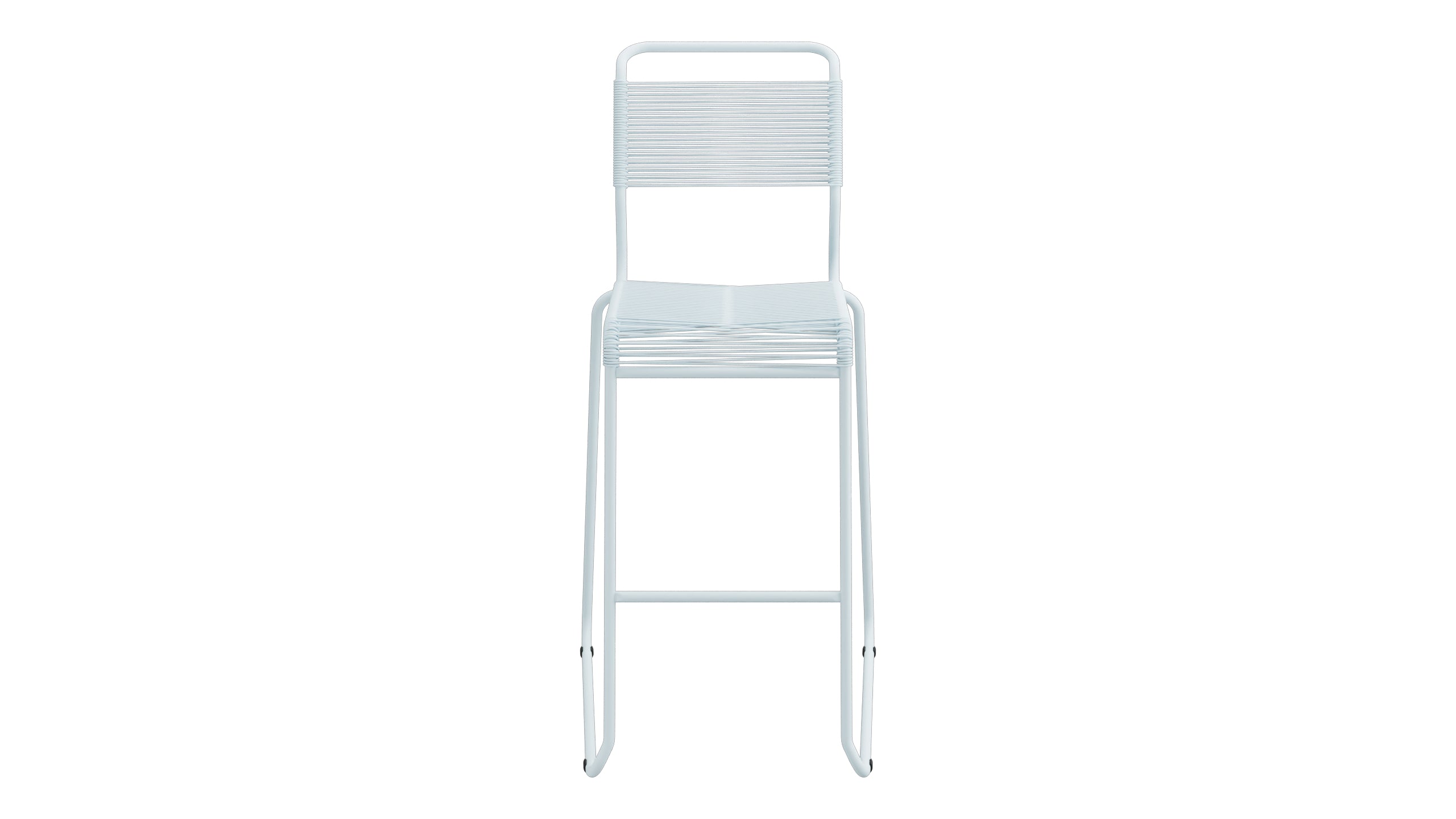 Säntis Spaghetti-Barstuhl Outdoor ohne Armlehne Kufen in Pastellblau präsentiert im Onlineshop von KAQTU Design AG. Outdoor-Barstuhl ist von Schaffner