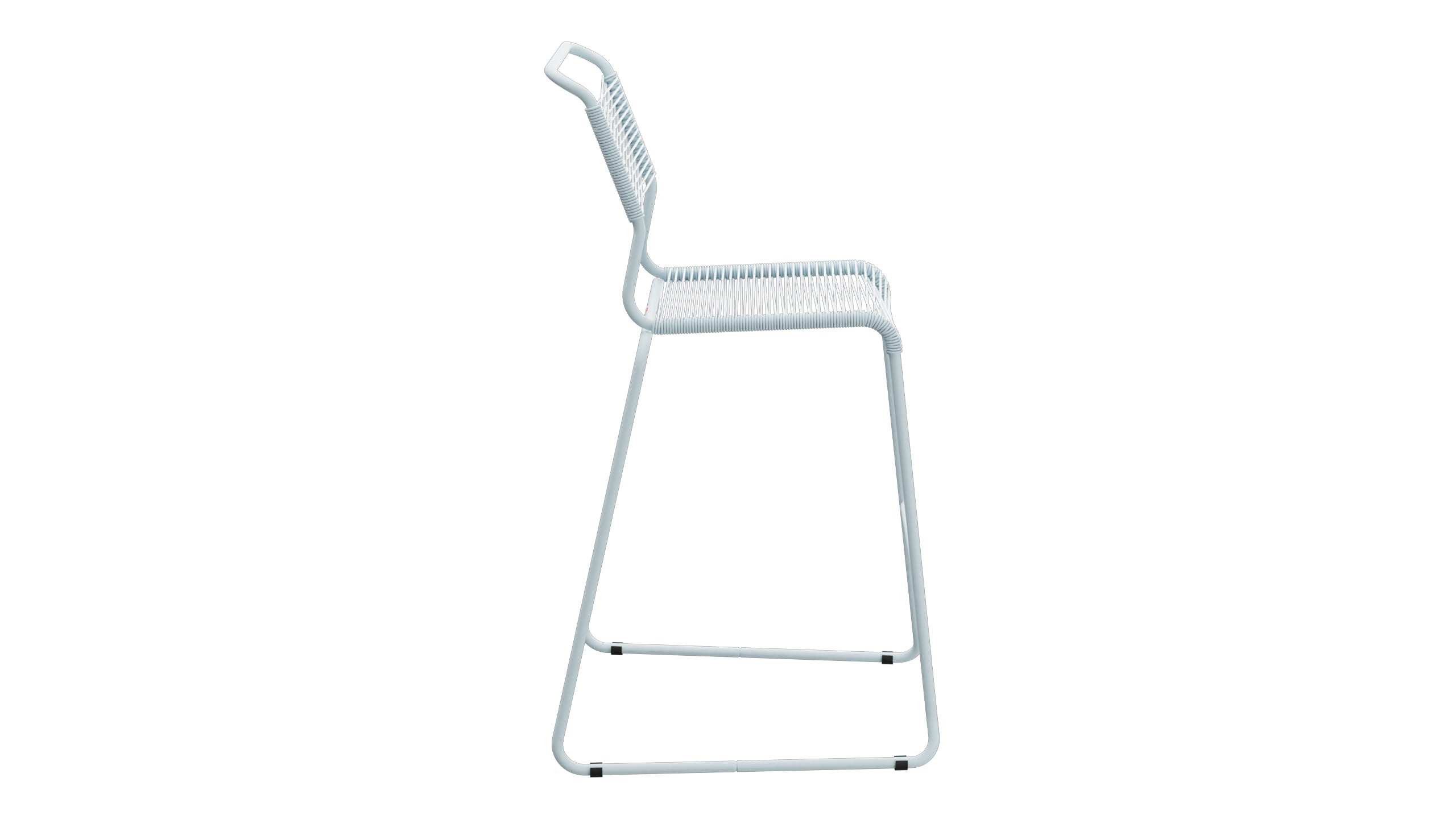 Säntis Spaghetti-Barstuhl Outdoor ohne Armlehne Kufen in Pastellblau präsentiert im Onlineshop von KAQTU Design AG. Outdoor-Barstuhl ist von Schaffner