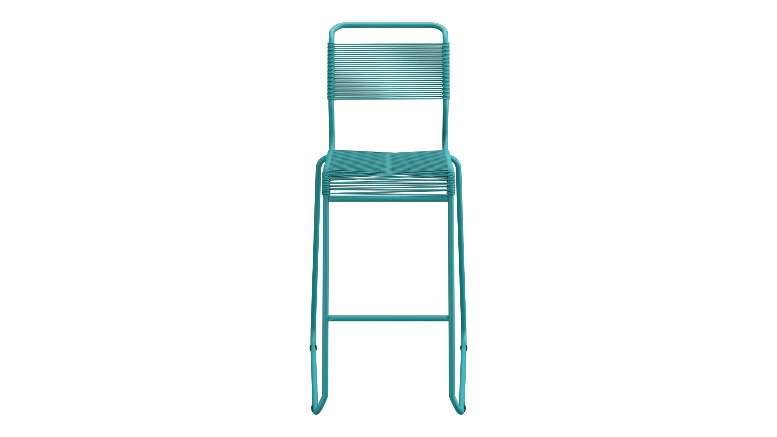 Säntis Spaghetti-Barstuhl Outdoor ohne Armlehne Kufen in Kaliblau präsentiert im Onlineshop von KAQTU Design AG. Outdoor-Barstuhl ist von Schaffner