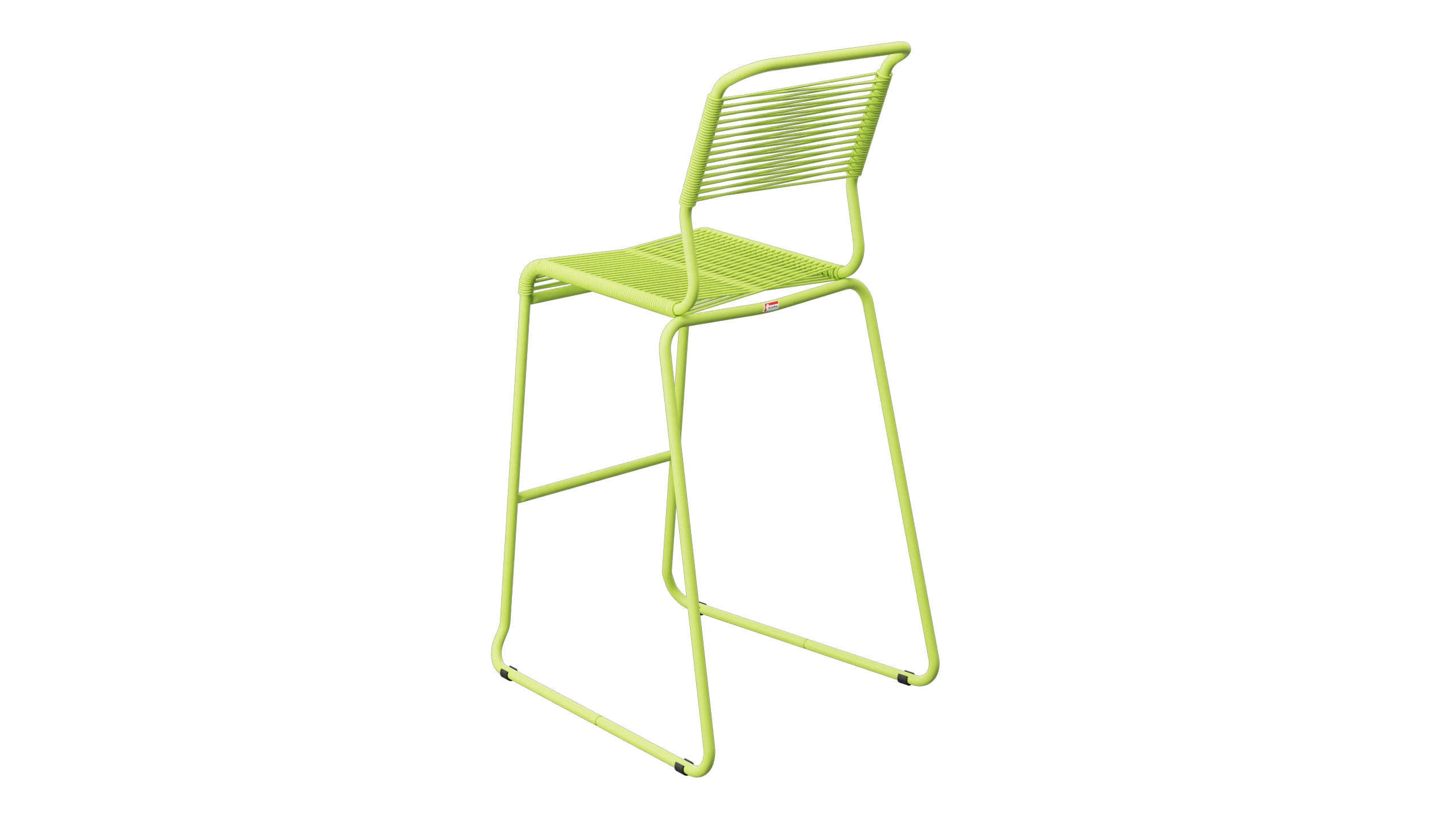 Säntis Spaghetti-Barstuhl Outdoor ohne Armlehne Kufen in Hellgrün präsentiert im Onlineshop von KAQTU Design AG. Outdoor-Barstuhl ist von Schaffner