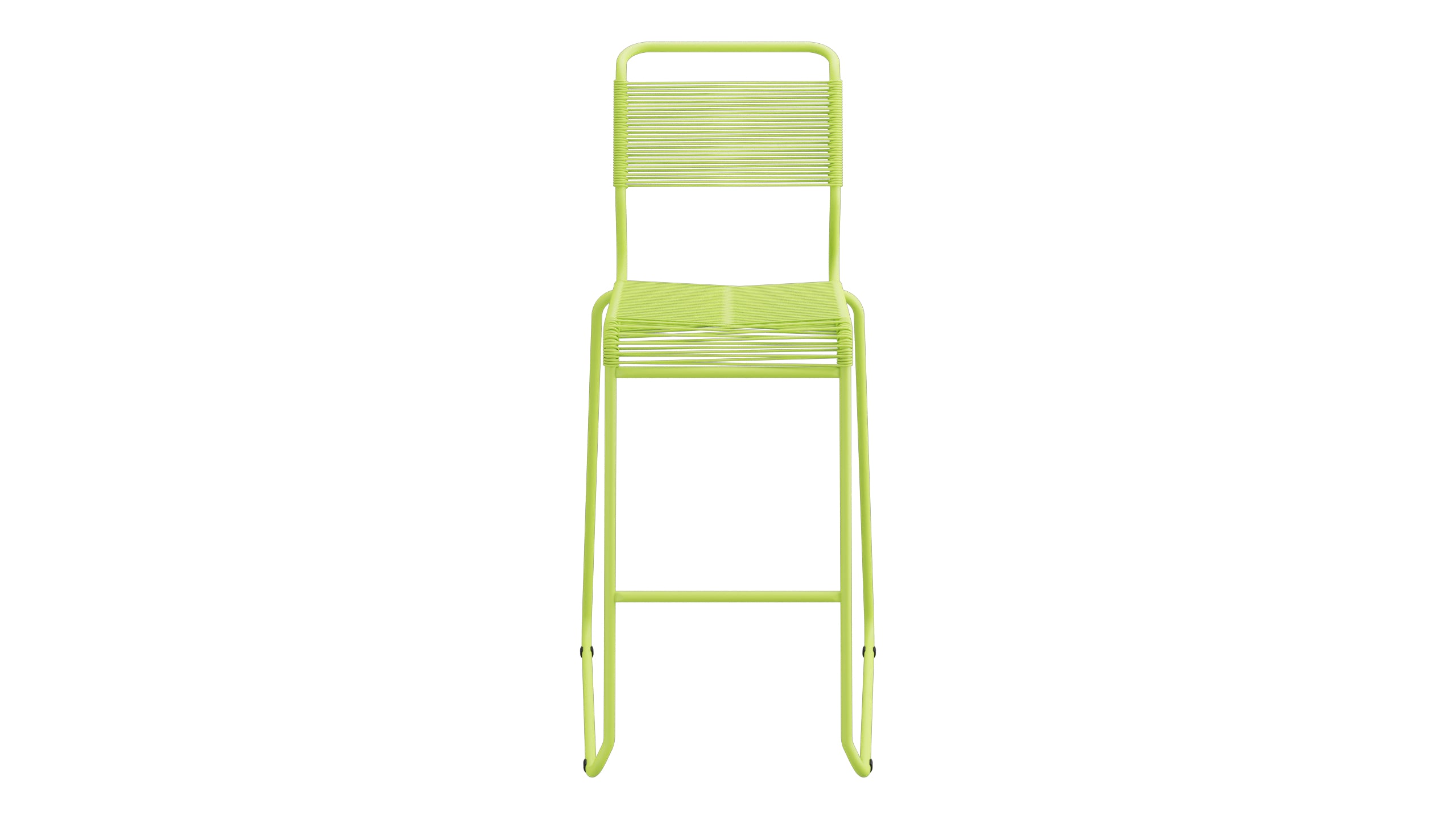 Säntis Spaghetti-Barstuhl Outdoor ohne Armlehne Kufen in Hellgrün präsentiert im Onlineshop von KAQTU Design AG. Outdoor-Barstuhl ist von Schaffner