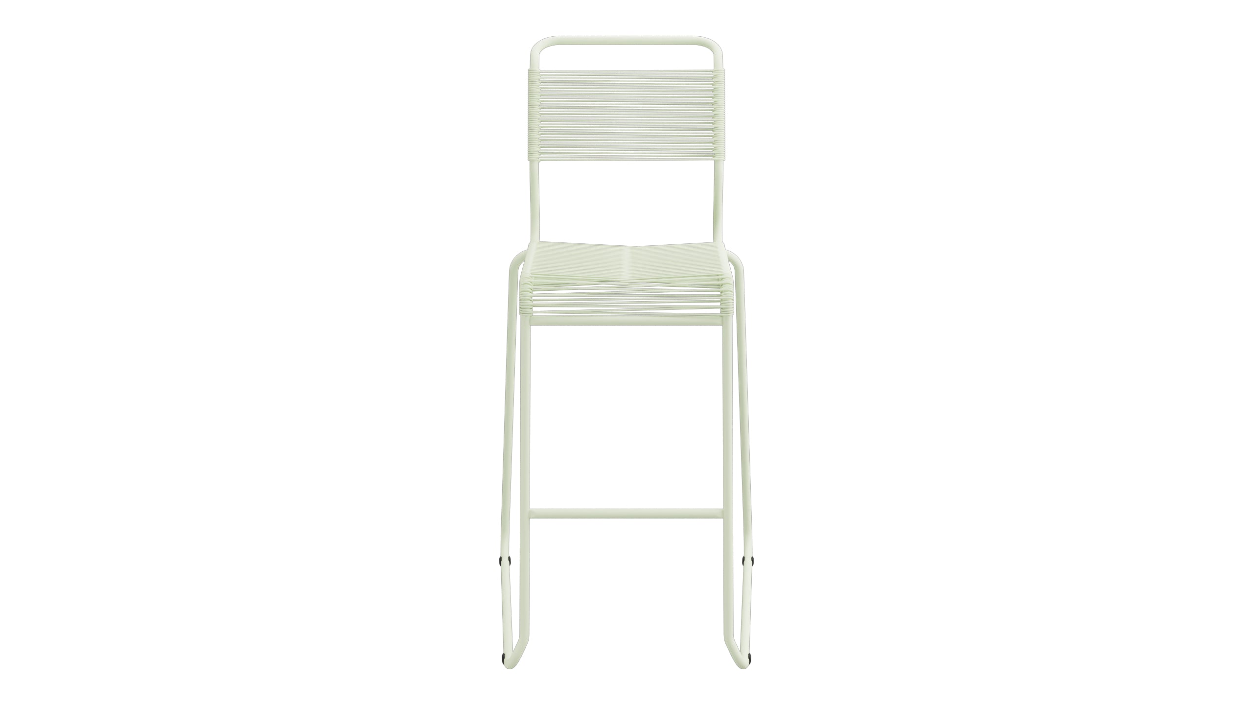 Säntis Spaghetti-Barstuhl Outdoor ohne Armlehne Kufen in Pastellgrün präsentiert im Onlineshop von KAQTU Design AG. Outdoor-Barstuhl ist von Schaffner