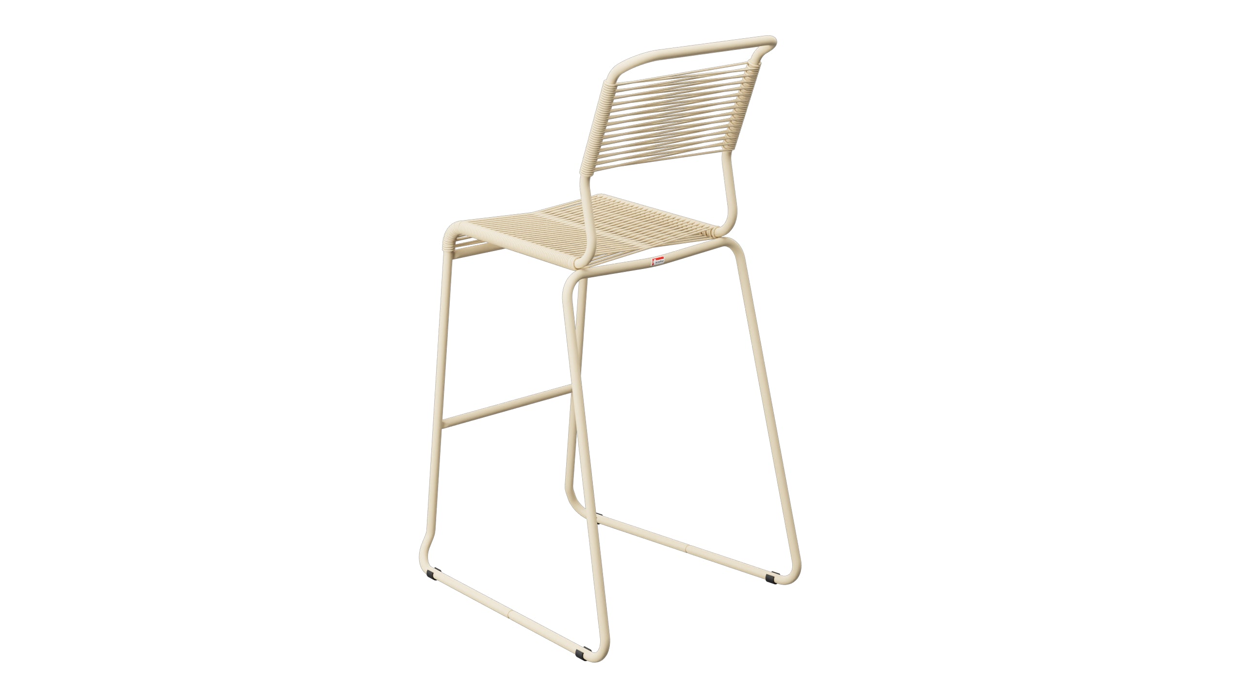 Säntis Spaghetti-Barstuhl Outdoor ohne Armlehne Kufen in Pastellbraun präsentiert im Onlineshop von KAQTU Design AG. Outdoor-Barstuhl ist von Schaffner