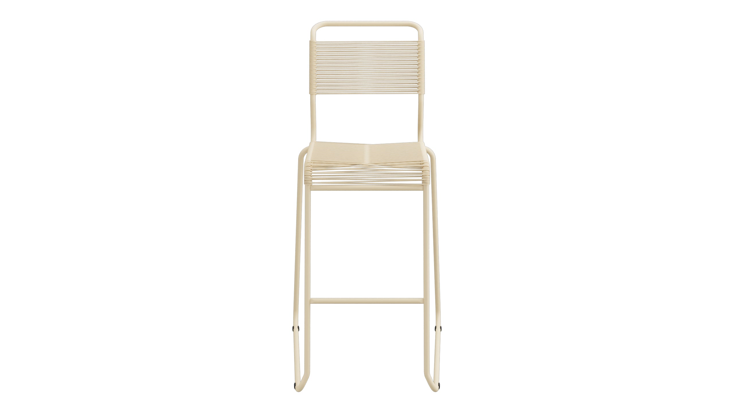 Säntis Spaghetti-Barstuhl Outdoor ohne Armlehne Kufen in Pastellbraun präsentiert im Onlineshop von KAQTU Design AG. Outdoor-Barstuhl ist von Schaffner