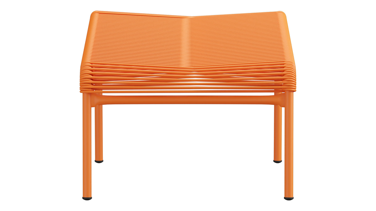 Säntis Spaghetti-Fusshocker in Orange präsentiert im Onlineshop von KAQTU Design AG. Hocker Outdoor ist von Schaffner