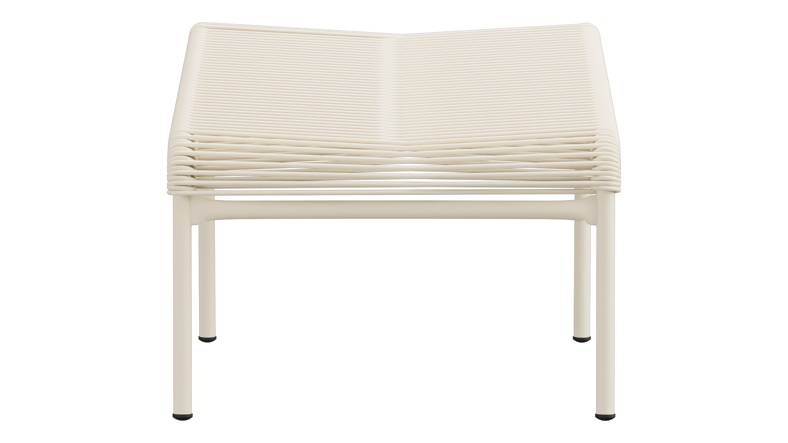 Säntis Spaghetti-Fusshocker in Pastellsand präsentiert im Onlineshop von KAQTU Design AG. Hocker Outdoor ist von Schaffner