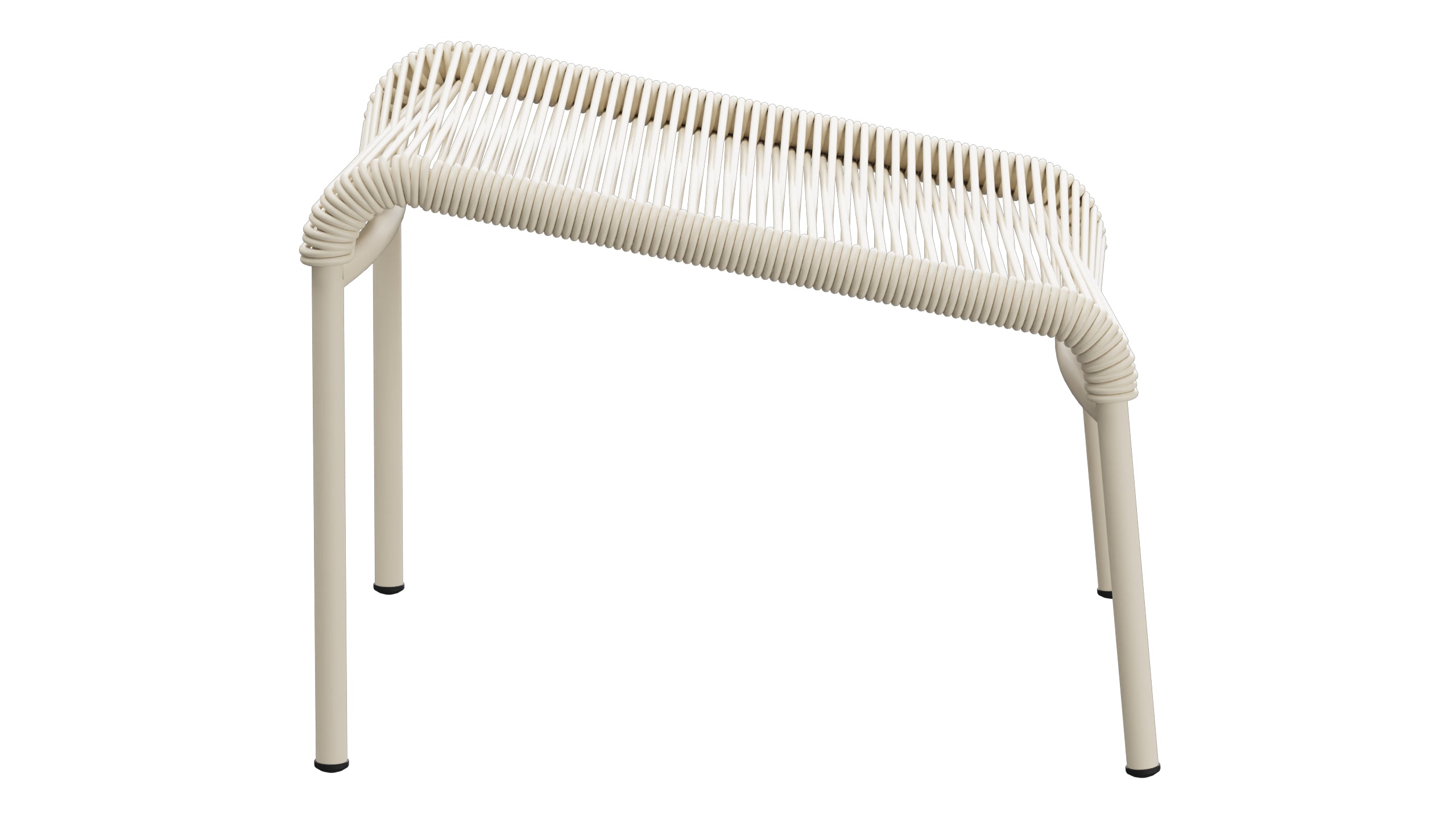 Säntis Spaghetti-Fusshocker in Pastellsand präsentiert im Onlineshop von KAQTU Design AG. Hocker Outdoor ist von Schaffner