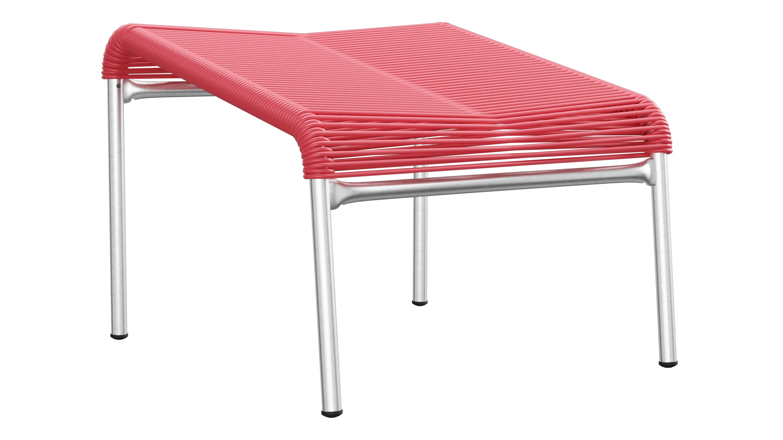 Säntis Spaghetti-Fusshocker in Ahornrot präsentiert im Onlineshop von KAQTU Design AG. Hocker Outdoor ist von Schaffner