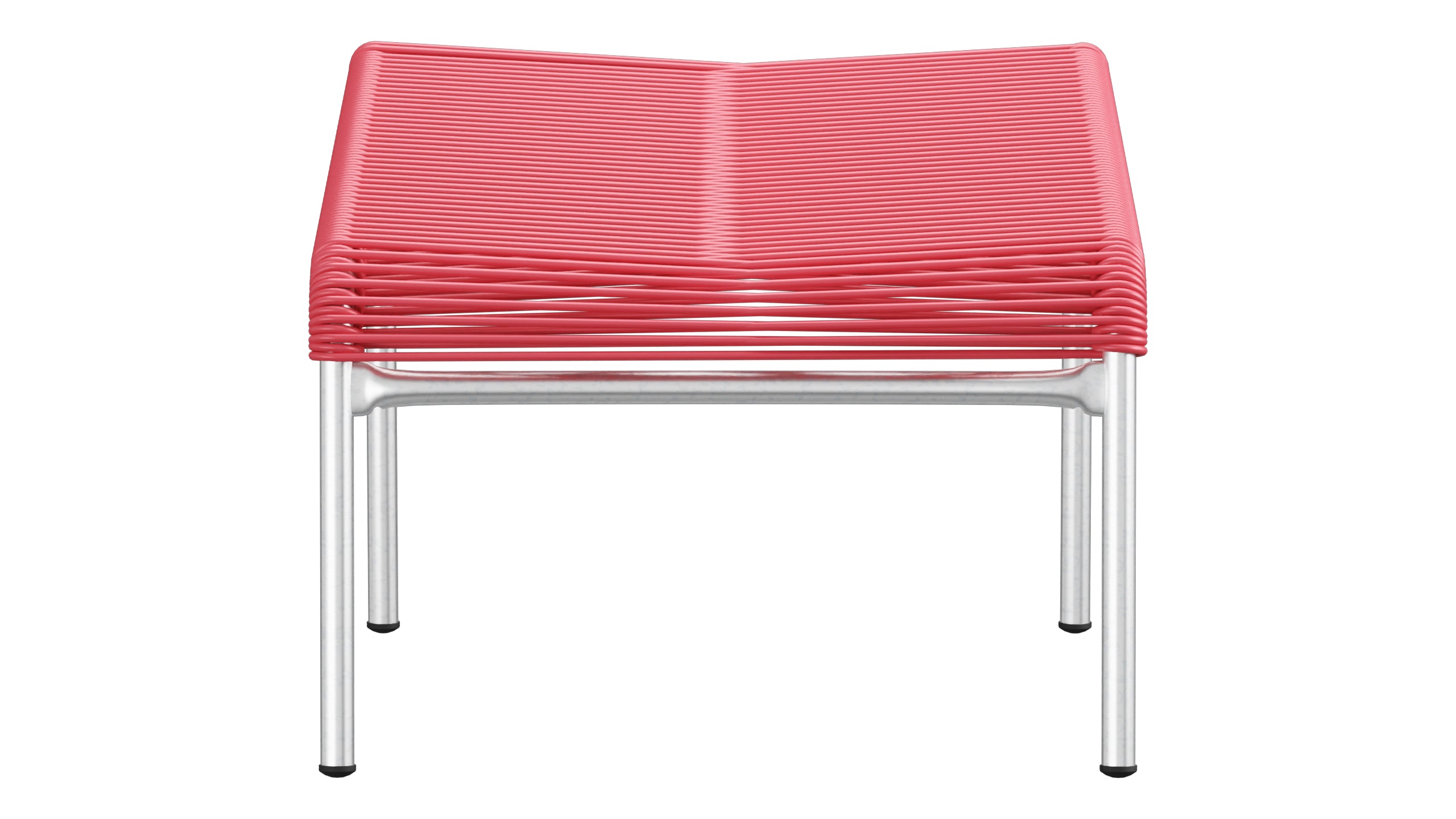 Säntis Spaghetti-Fusshocker in Ahornrot präsentiert im Onlineshop von KAQTU Design AG. Hocker Outdoor ist von Schaffner