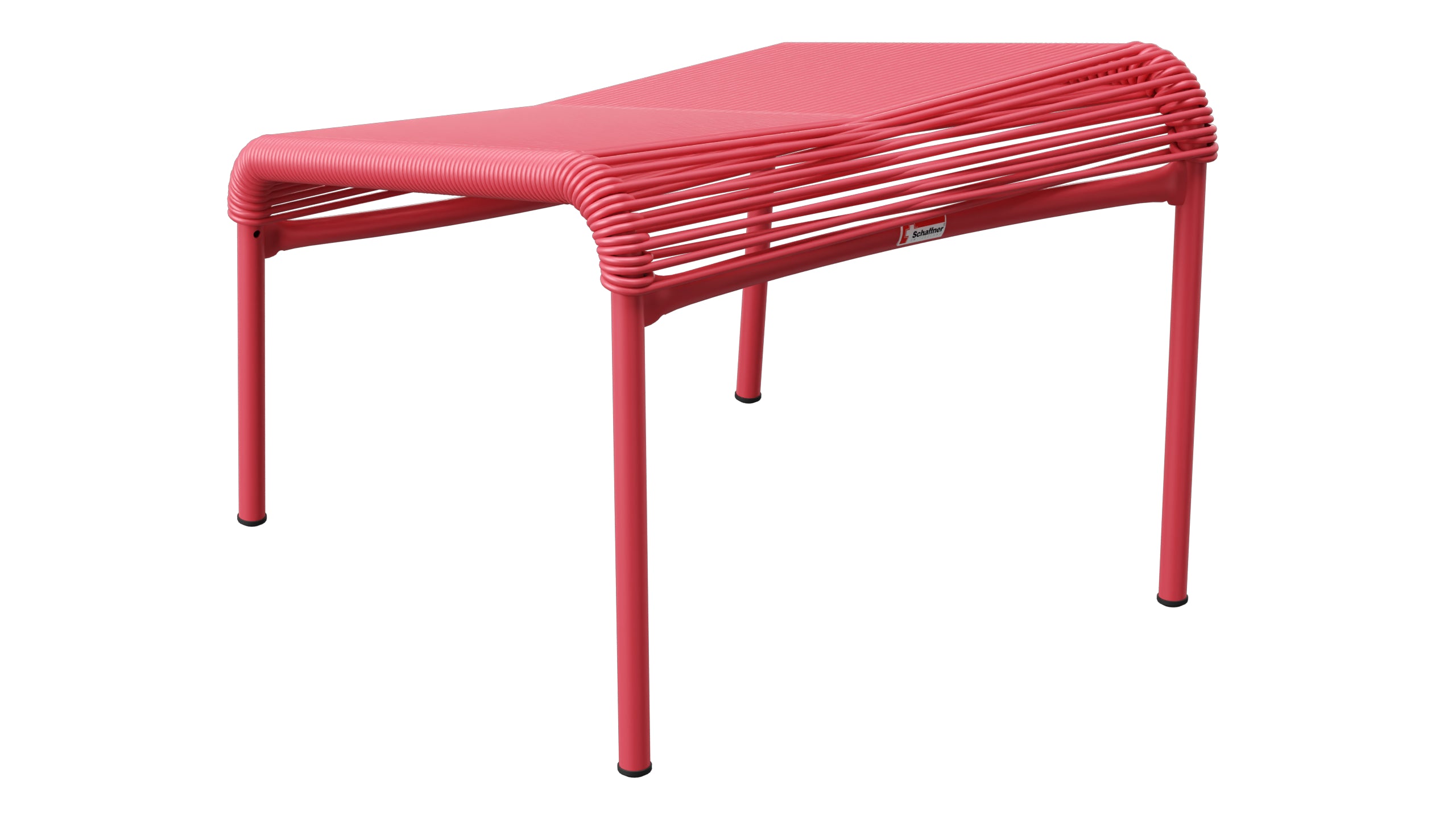Säntis Spaghetti-Fusshocker in Ahornrot präsentiert im Onlineshop von KAQTU Design AG. Hocker Outdoor ist von Schaffner