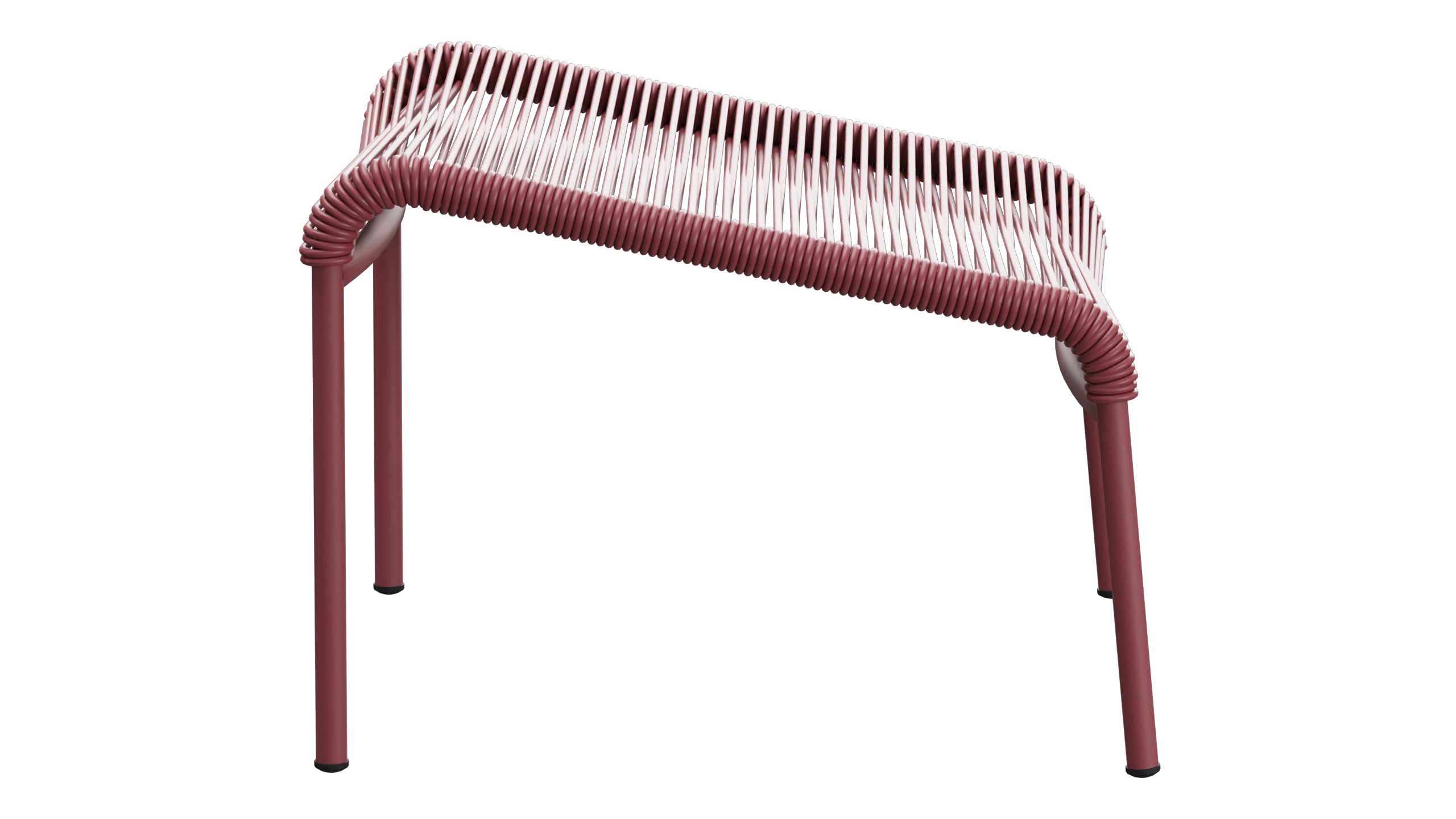Säntis Spaghetti-Fusshocker in Bordeaux präsentiert im Onlineshop von KAQTU Design AG. Hocker Outdoor ist von Schaffner